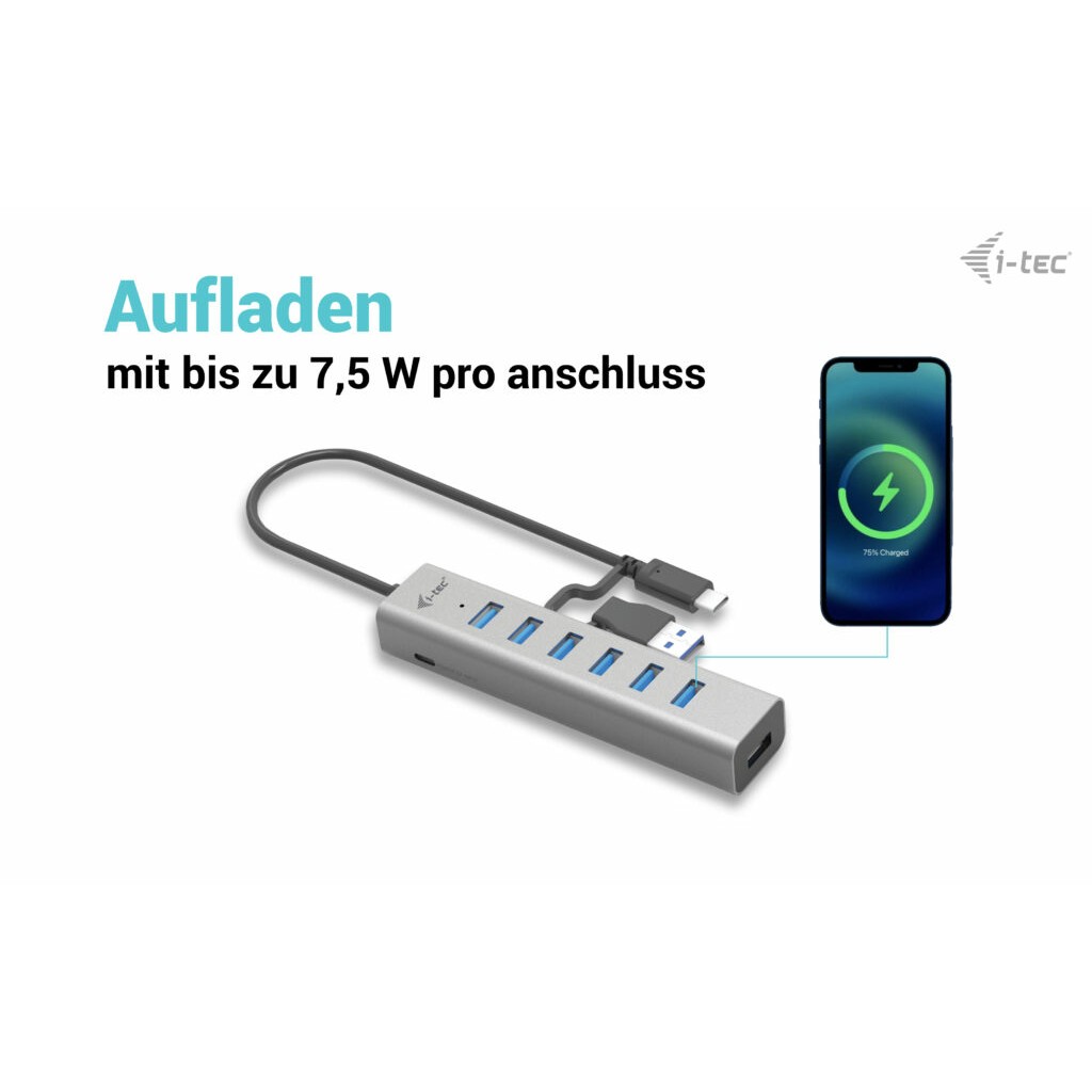 USB-C HUB I-TEC D I-TEC USB-C punjenje HUB 7 PORT-5