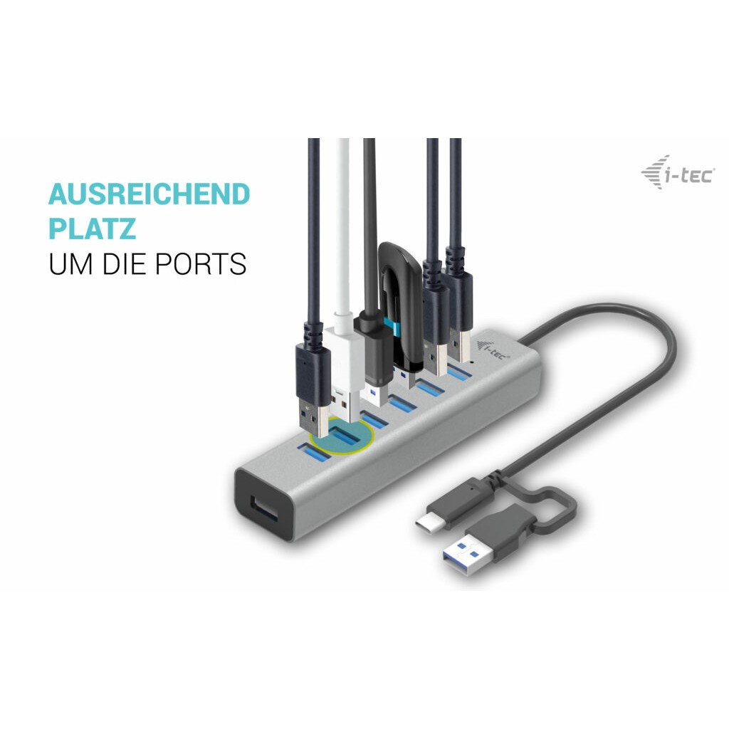 USB-C HUB I-TEC D I-TEC USB-C punjenje HUB 7 PORT-6