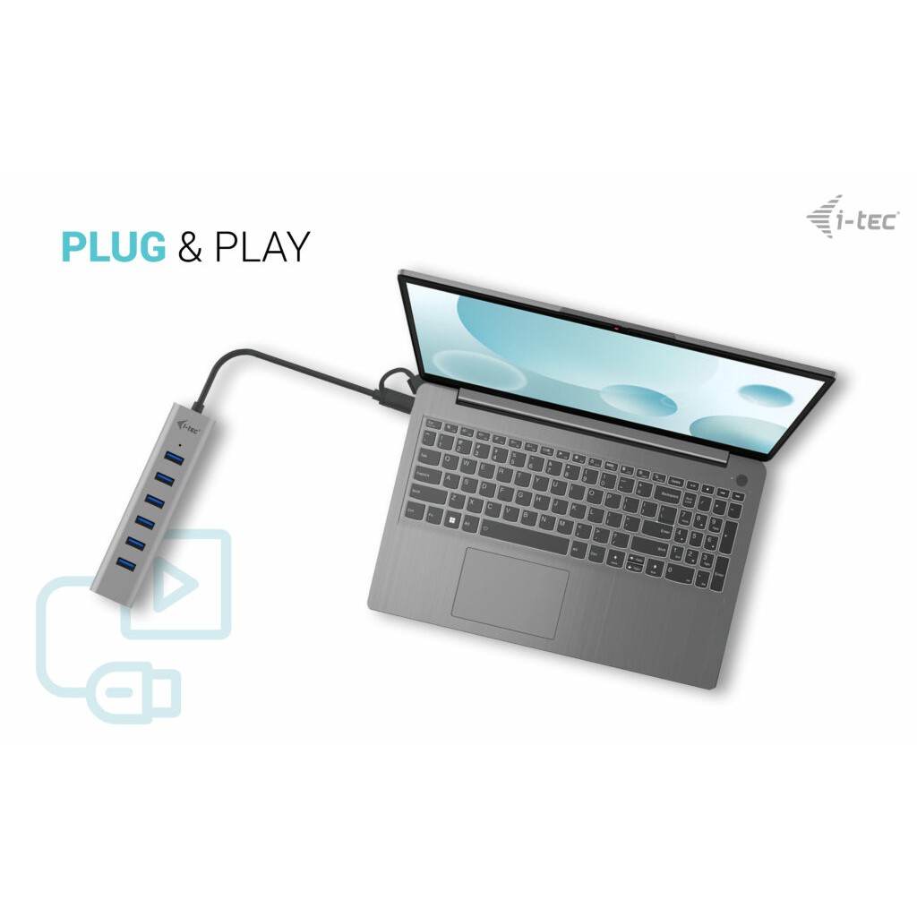 USB-C HUB I-TEC D I-TEC USB-C punjenje HUB 7 PORT-9