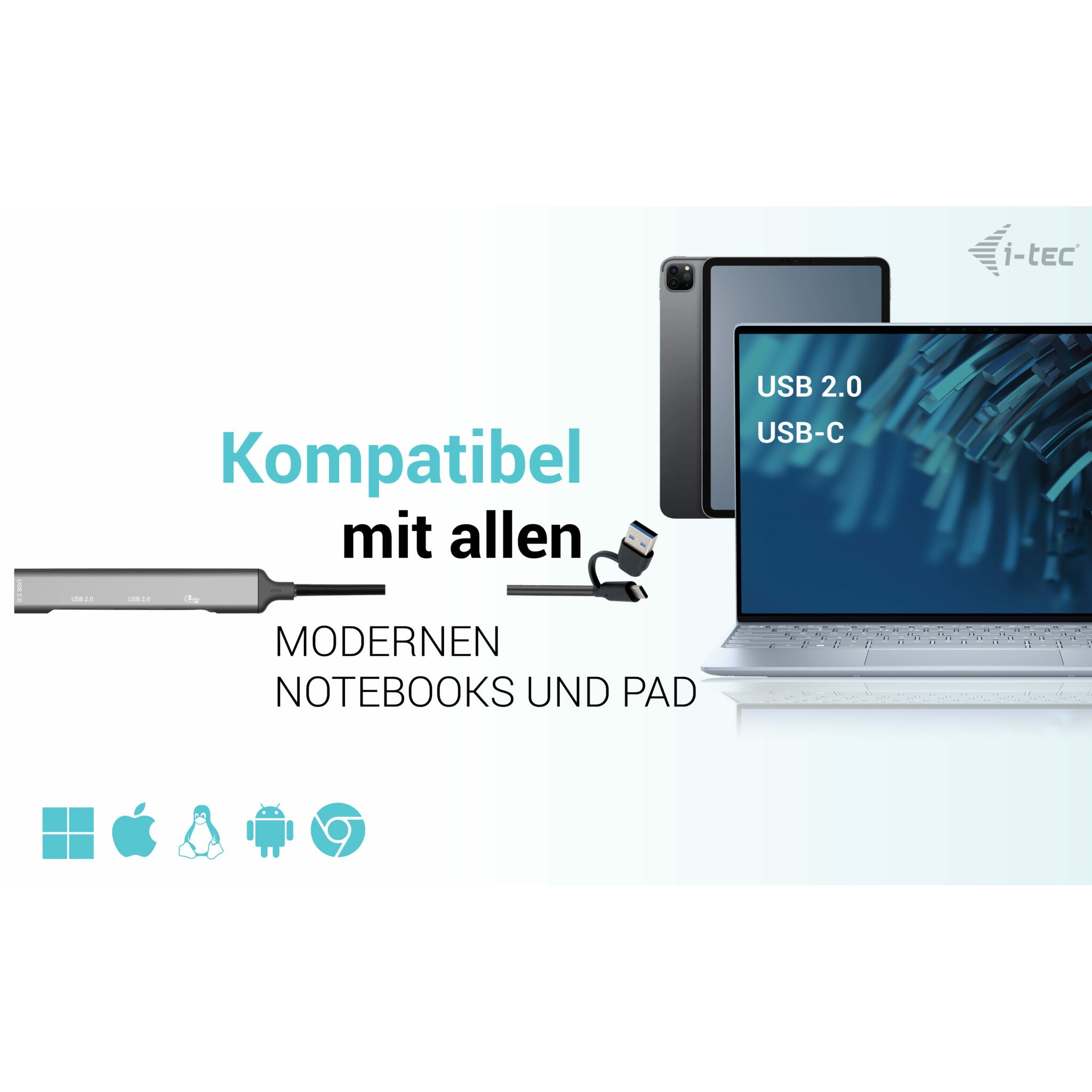 HUB I-TEC USB-A/USB-C 4 PORT HUB-4