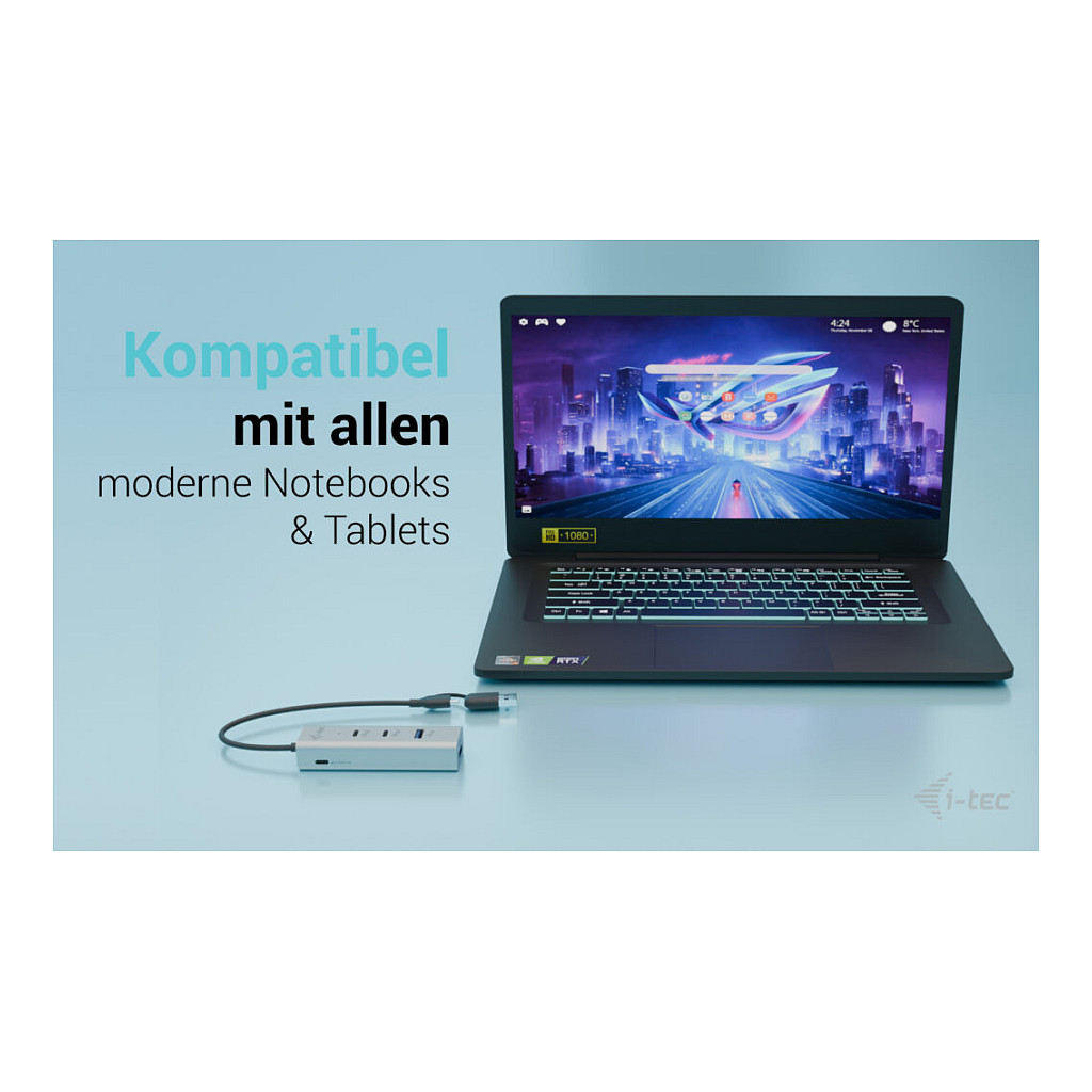 HUB I-TEC Universal punjenje Metal 2x USB-C 3.2 Gen.1 + 2x USB-A 3.2 Gen.1 1x USB-C PD 85W-5