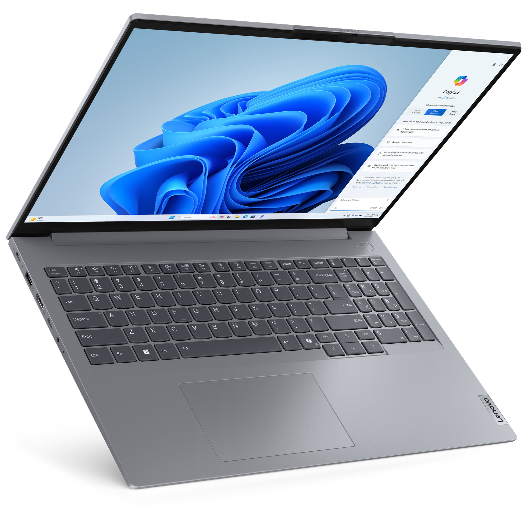 Laptop LENOVO ThinkBook 16 AMD G7 16" R5 7535HS 8/256 (WUXGA, Ryzen 5 7535HS, 8GB RAM, 256GB SSD, Windows 11 Pro) – internacionalna non HR tipkovnica-13