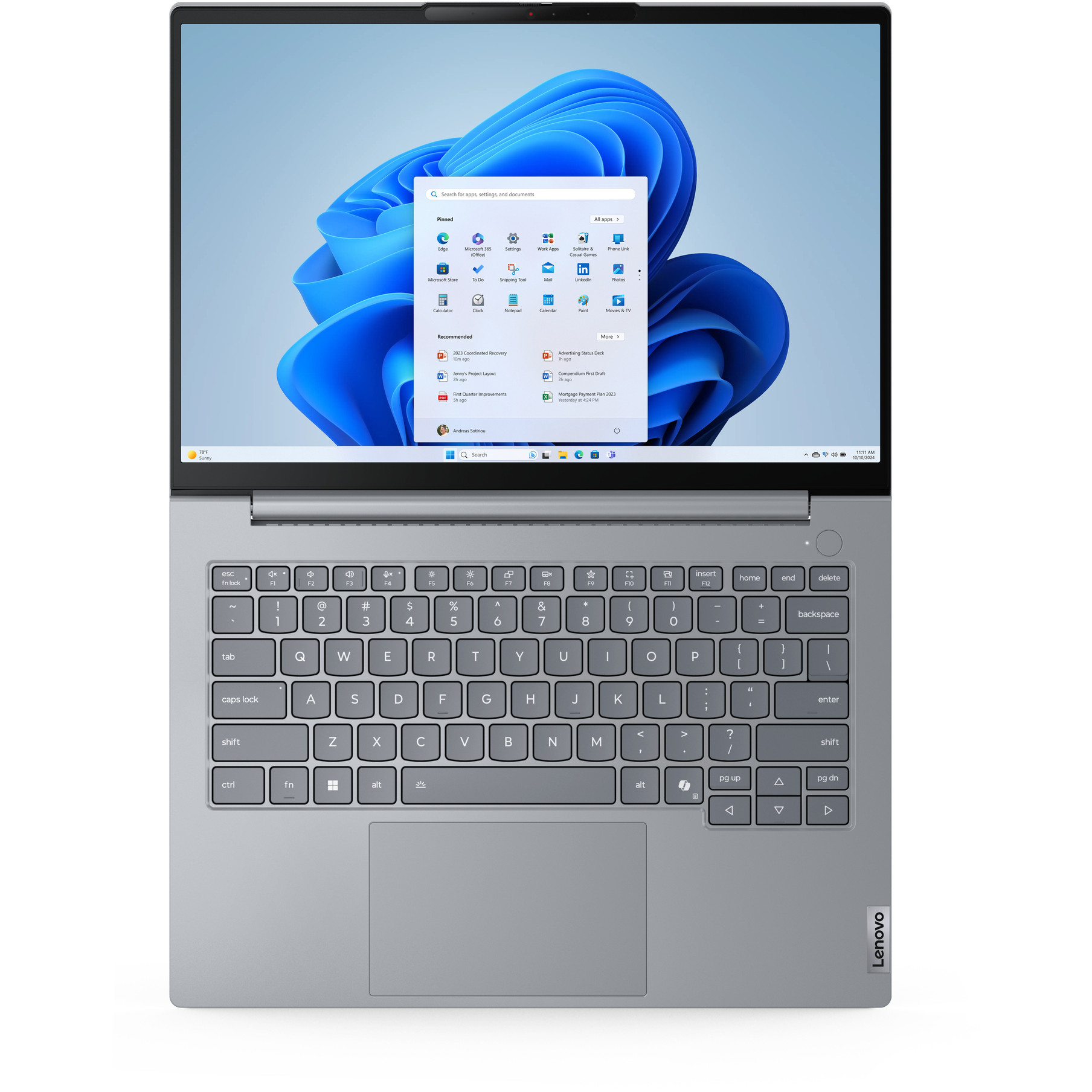 Laptop LENOVO ThinkBook 14 G8 (35.56 cm, WUXGA, Intel Core Ultra 7 255H, 32GB RAM, 1TB SSD, UMA, Windows 11 Pro, Arctic Grey) – internacionalna non HR tipkovnica-5