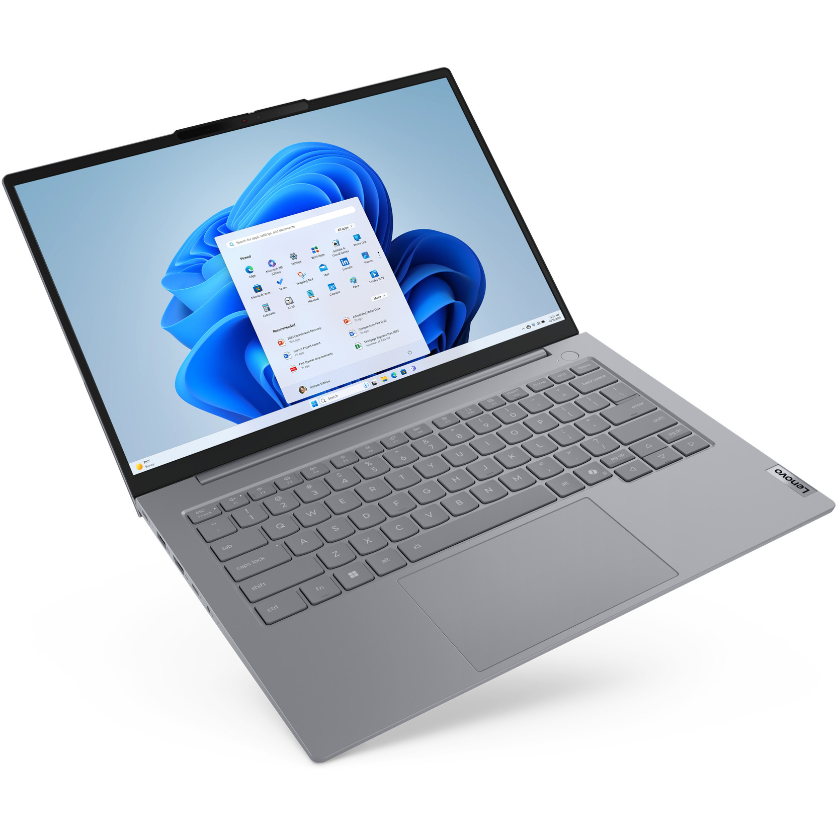 Laptop LENOVO ThinkBook 14 G8 (35.56 cm, WUXGA, Intel Core Ultra 7 255H, 32GB RAM, 1TB SSD, UMA, Windows 11 Pro, Arctic Grey) – internacionalna non HR tipkovnica-12