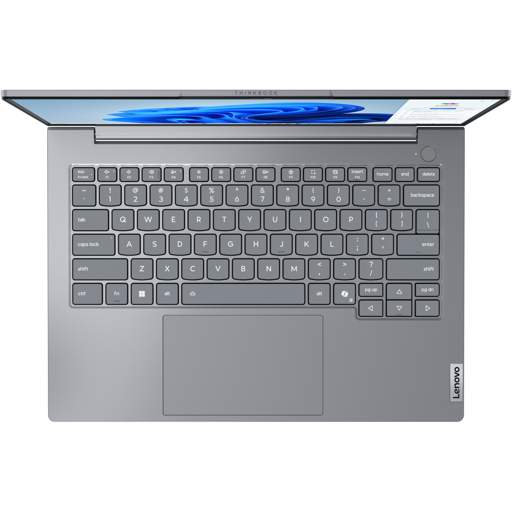 Laptop LENOVO ThinkBook 14 G8 (35.56 cm, WUXGA, Intel Core Ultra 7 255H, 32GB RAM, 1TB SSD, UMA, Windows 11 Pro, Arctic Grey) – internacionalna non HR tipkovnica-14