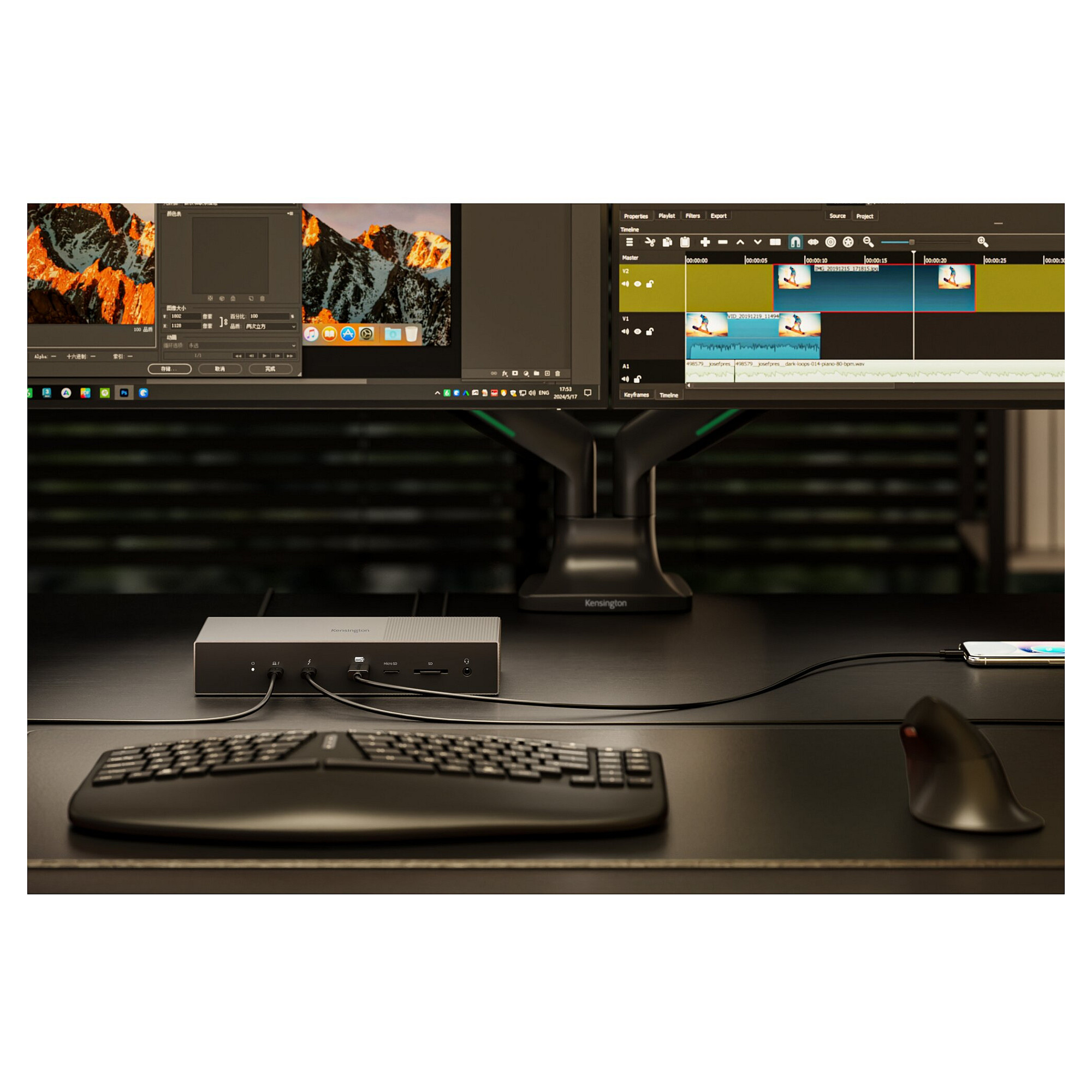 Docking stanica KENSINGTON EQ Thunderbolt5 Triple mit 140W PD-10