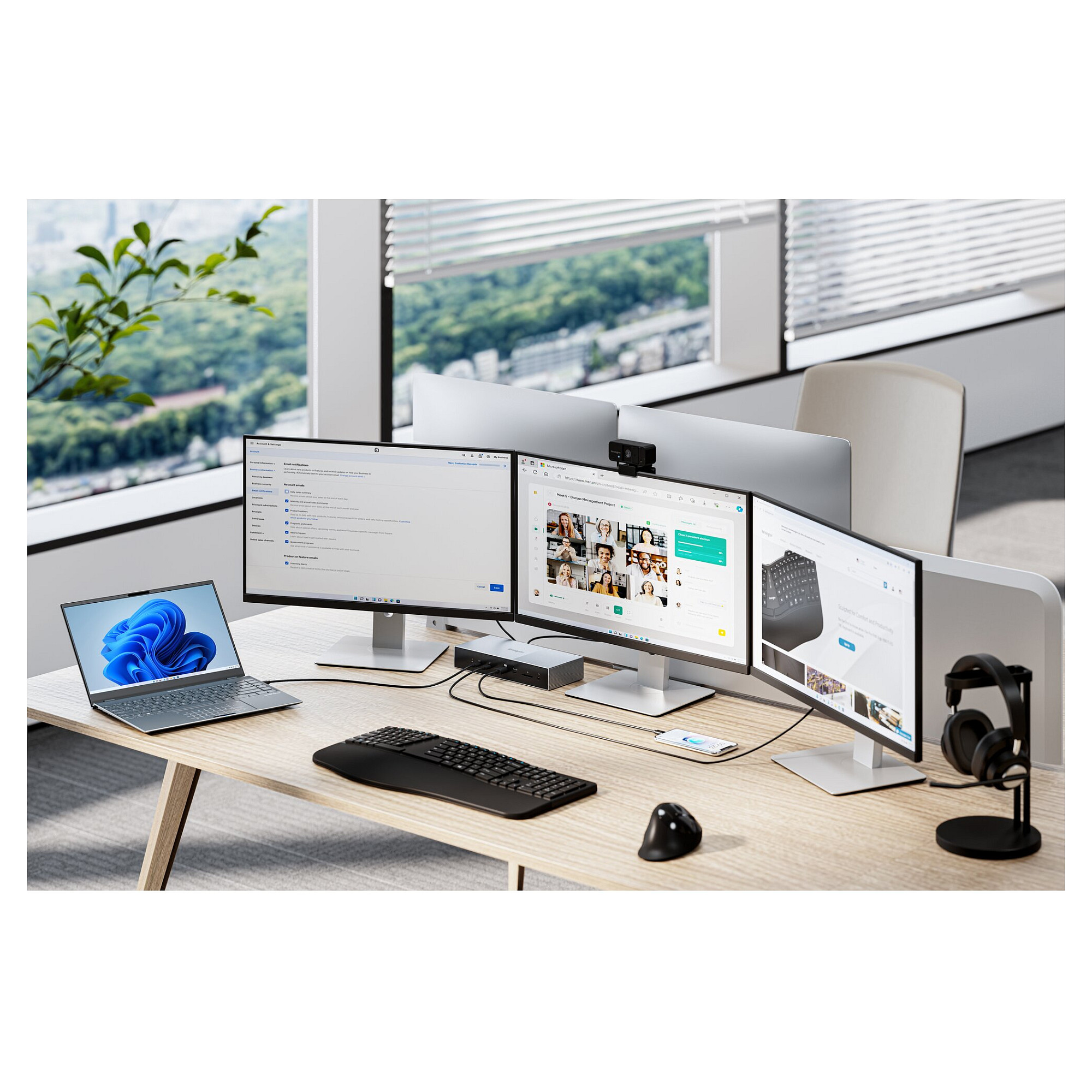 Docking stanica KENSINGTON EQ Thunderbolt5 Triple mit 140W PD-13