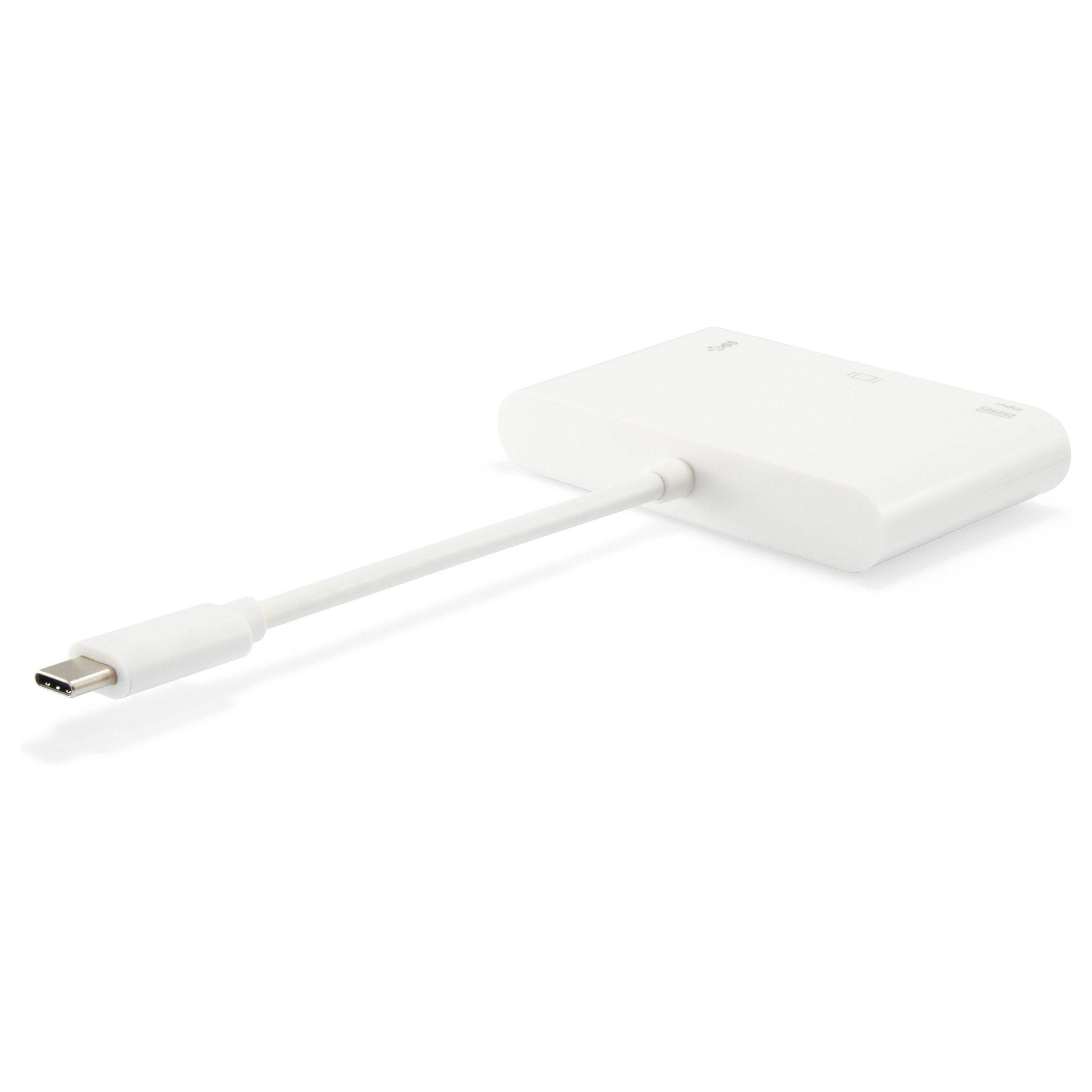 USB-C adapter EQUIP 133462 (USB-C na VGA/USB-A/PD, 60W, 1920x1080, bijeli)-1
