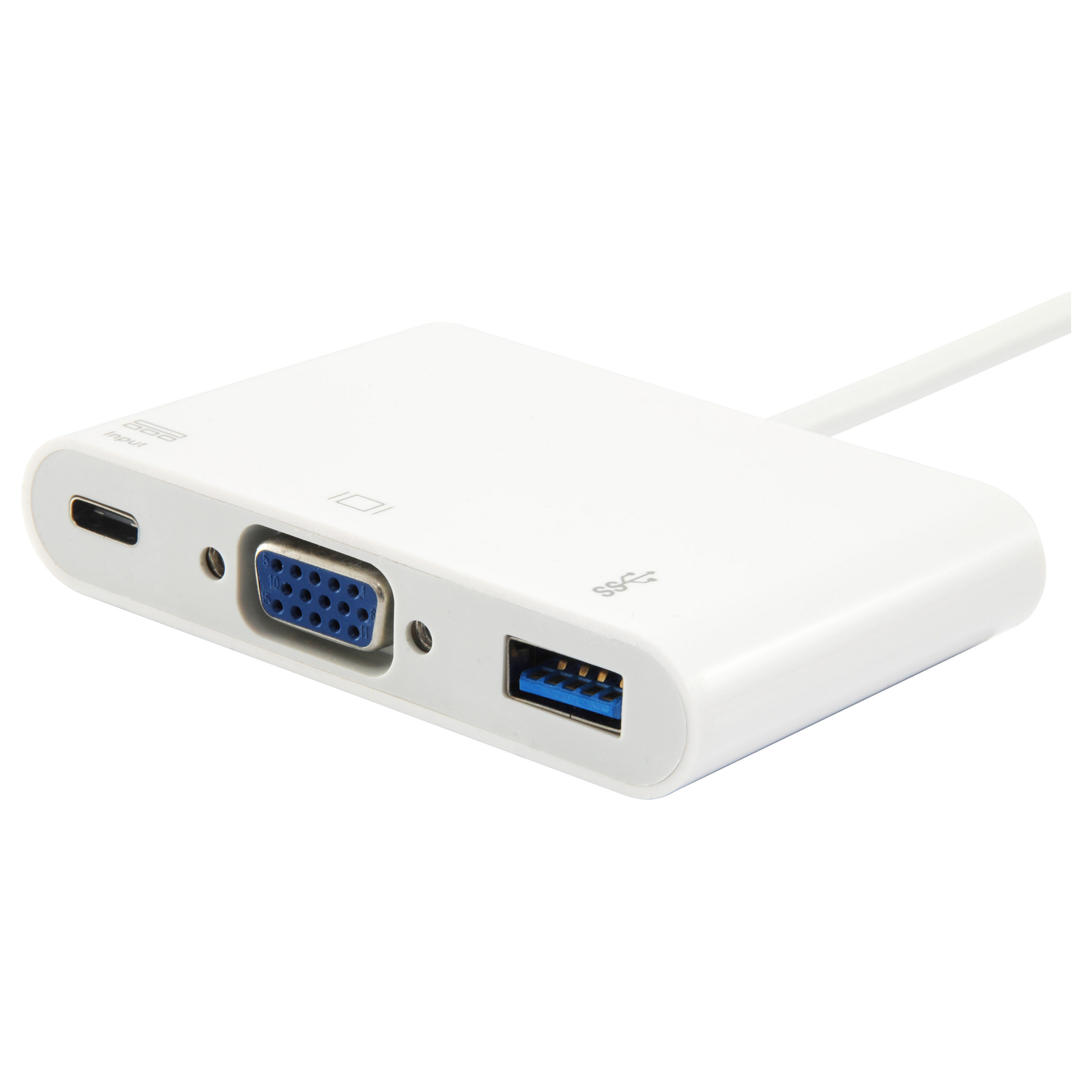 USB-C adapter EQUIP 133462 (USB-C na VGA/USB-A/PD, 60W, 1920x1080, bijeli)-2