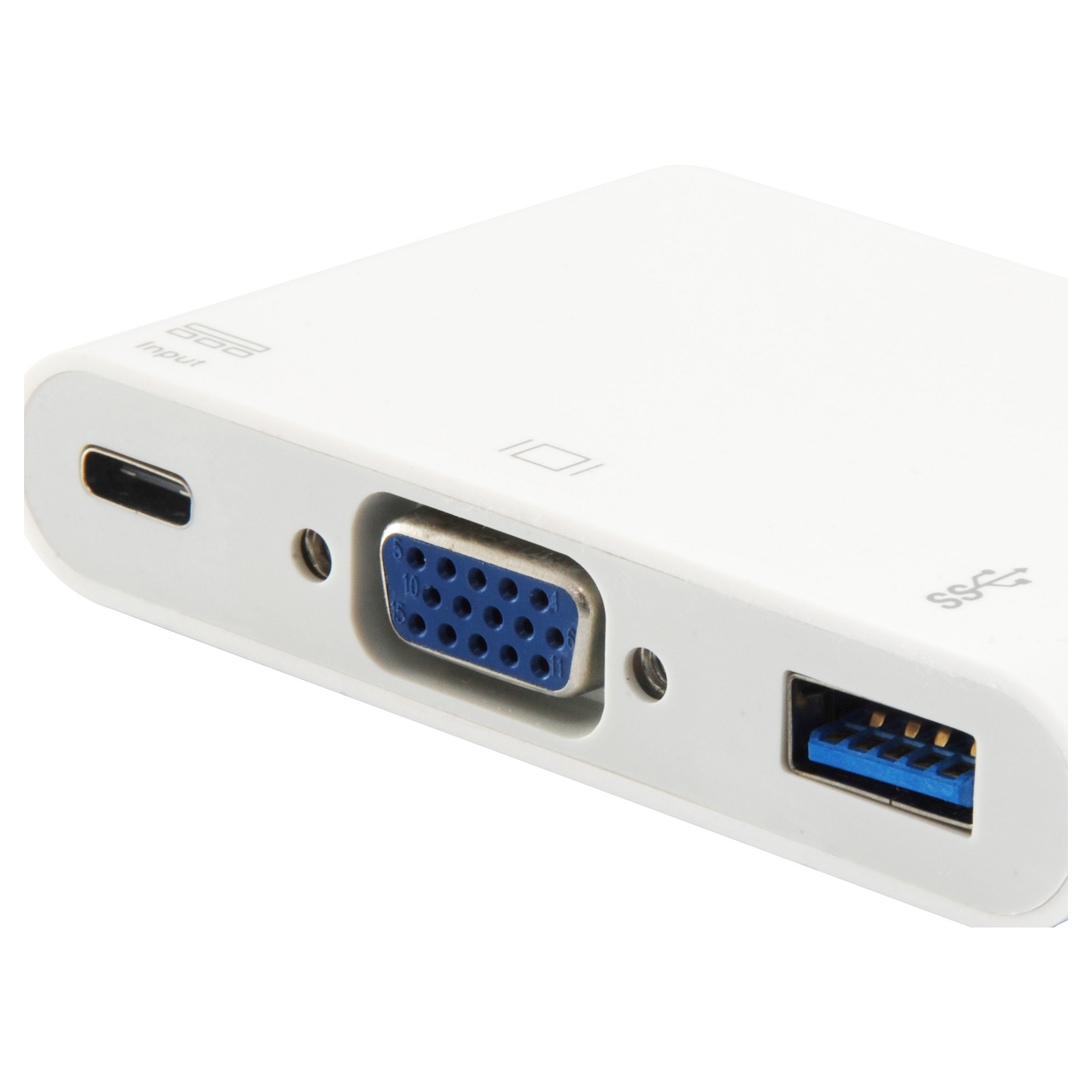 USB-C adapter EQUIP 133462 (USB-C na VGA/USB-A/PD, 60W, 1920x1080, bijeli)-4