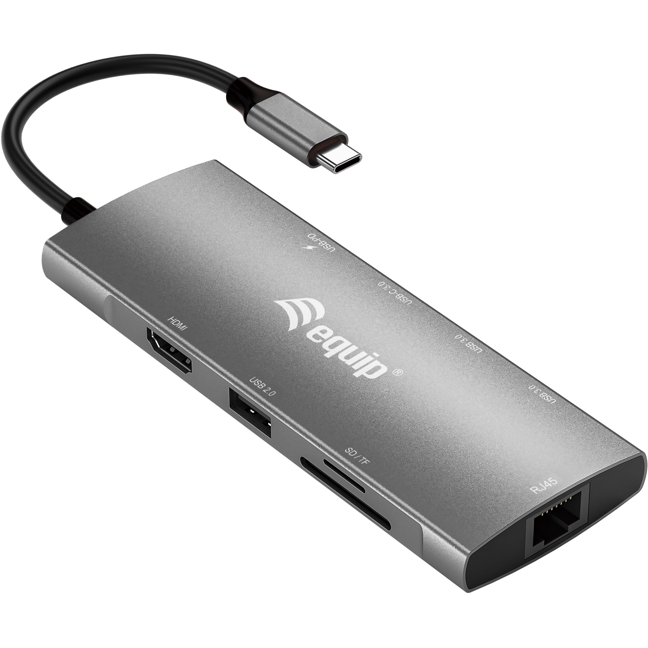 Dock Equip USB-C->HDMI GbE USB 2.0 3xUSB 3.0 100W PD 25cm