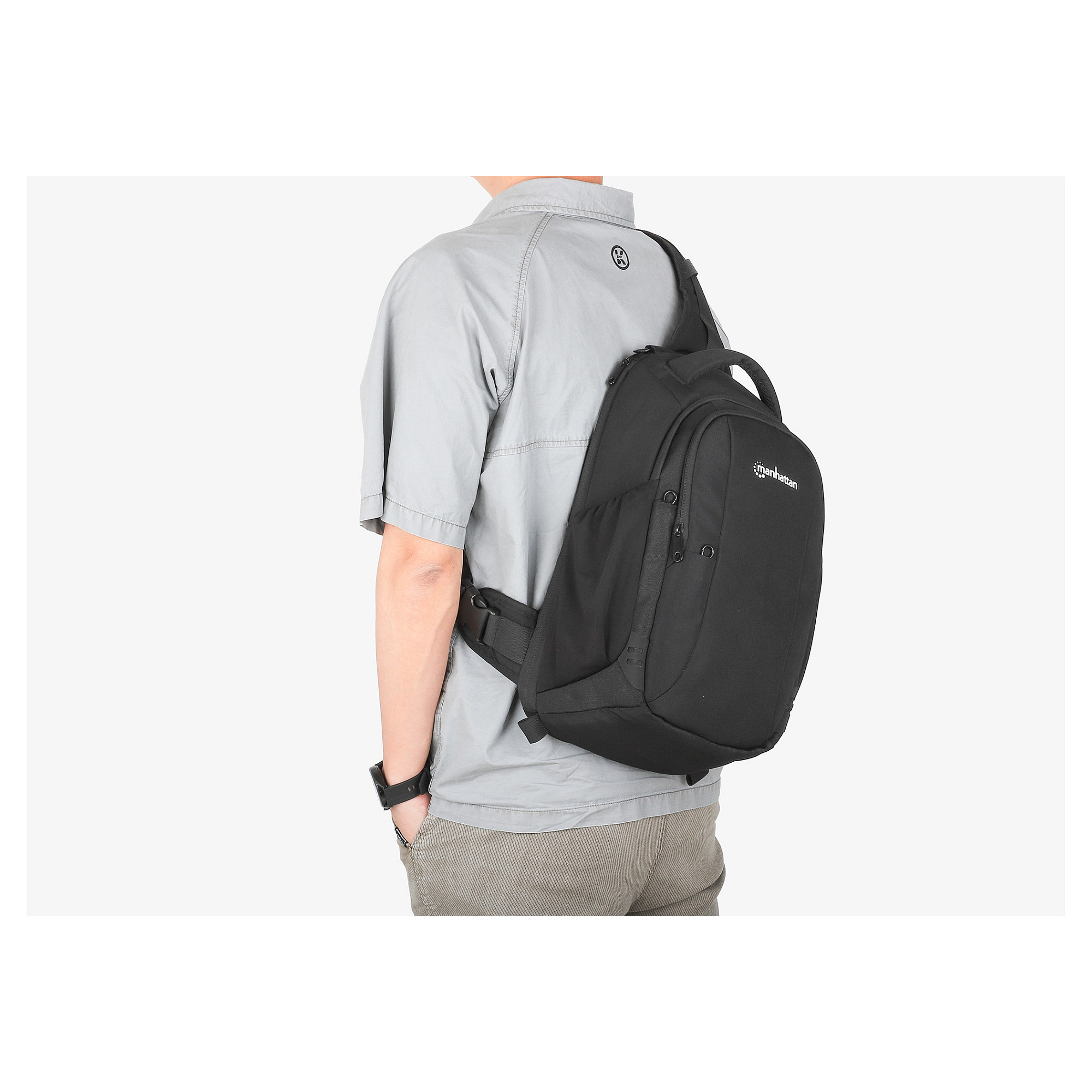 Torba za prijenosnik MANHATTAN Amsterdam 13.3" crna boja-11