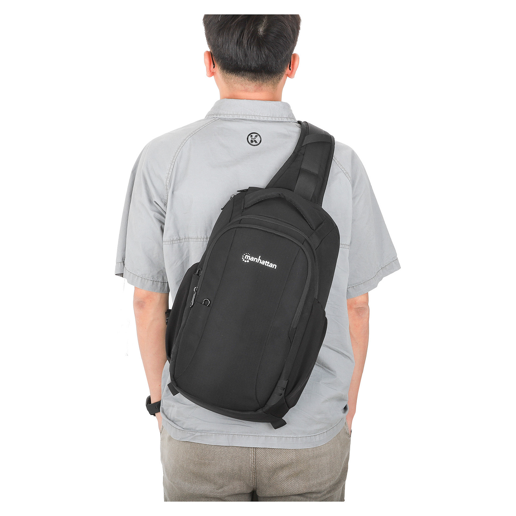 Torba za prijenosnik MANHATTAN Amsterdam 13.3" crna boja-12