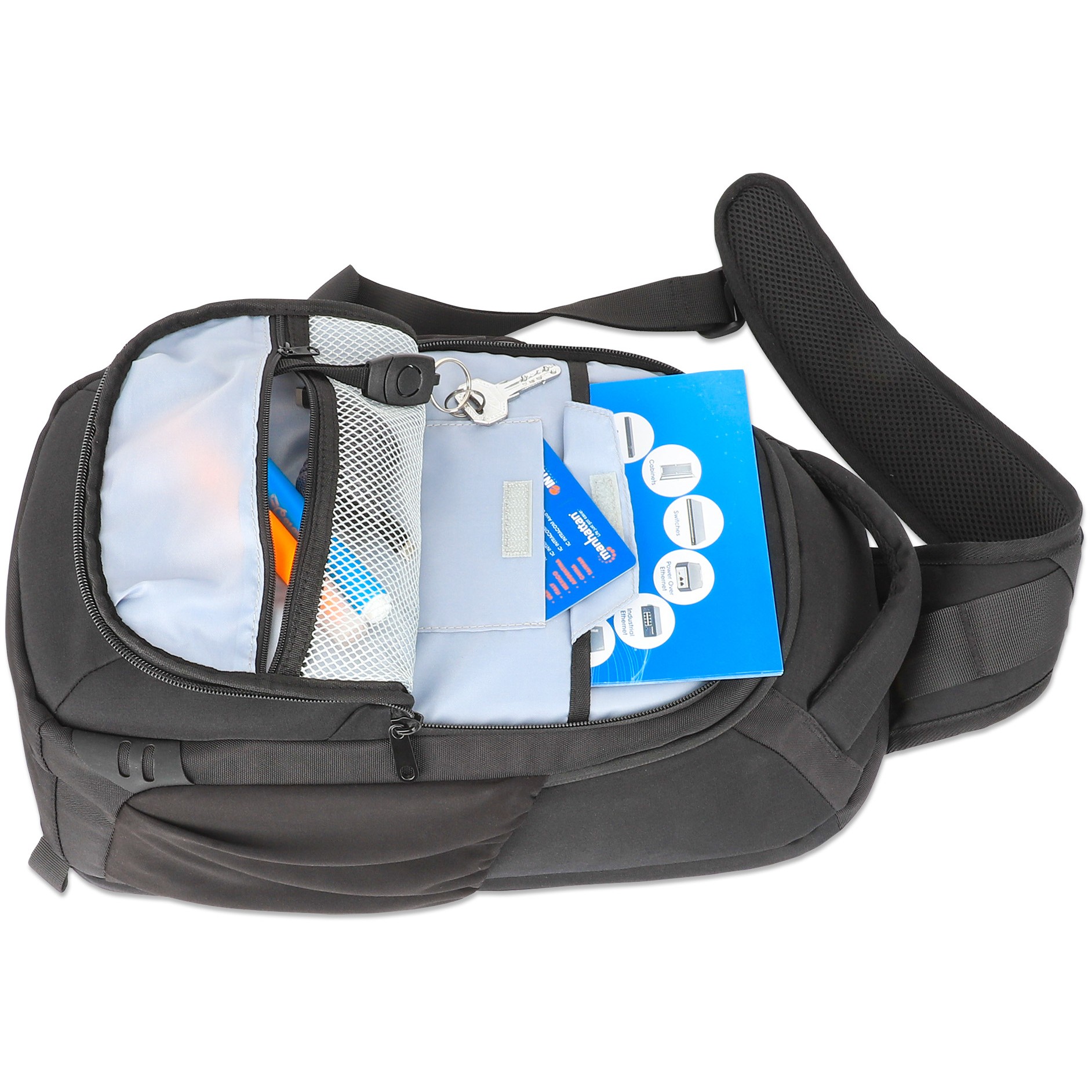 Torba za prijenosnik MANHATTAN Amsterdam 13.3" crna boja-6