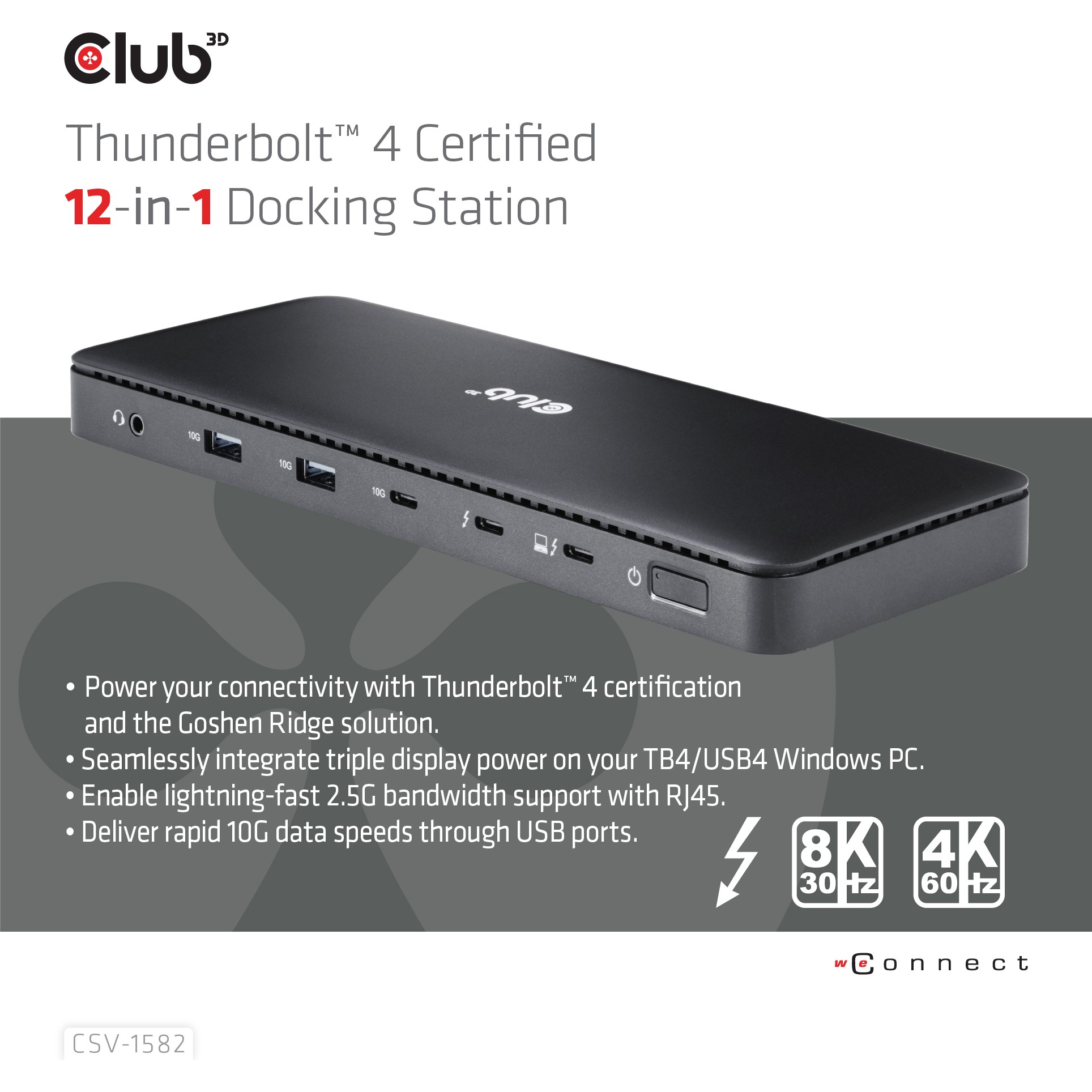 Docking stanica Club 3D Thunderbolt4 12-in-1 3 Displays-1