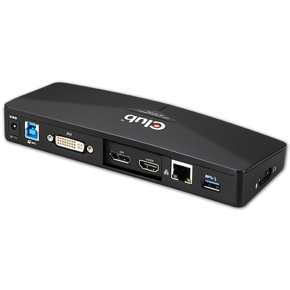 Docking stanica Club 3D 4K USB3 ->3xUSB3/HDMI/DP/DVI crna boja-1