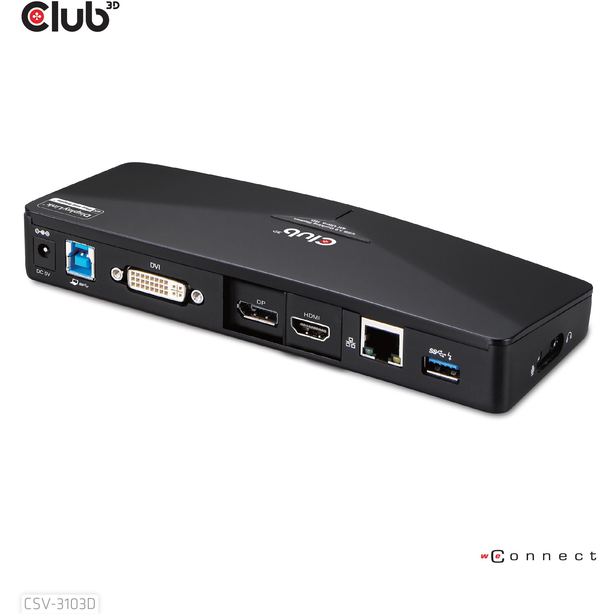 Docking stanica Club 3D 4K USB3 ->3xUSB3/HDMI/DP/DVI crna boja-9