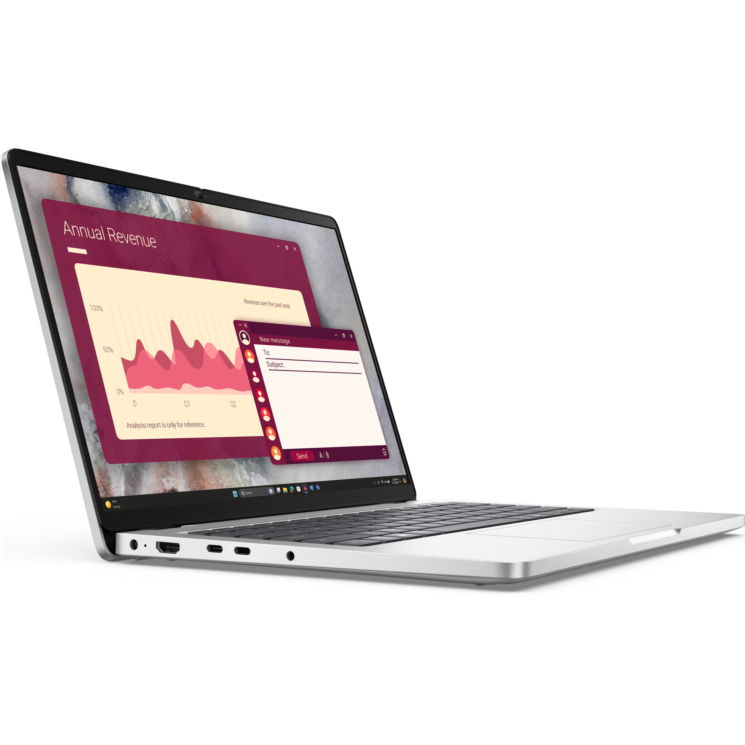 Laptop DELL Pro 14 PC14250 U7-255U (14" FHD, Intel i7, 16GB RAM, 512GB SSD, Intel Iris Xe, Windows 10, hrvatska tipkovnica, srebrna) – internacionalna non HR tipkovnica-1