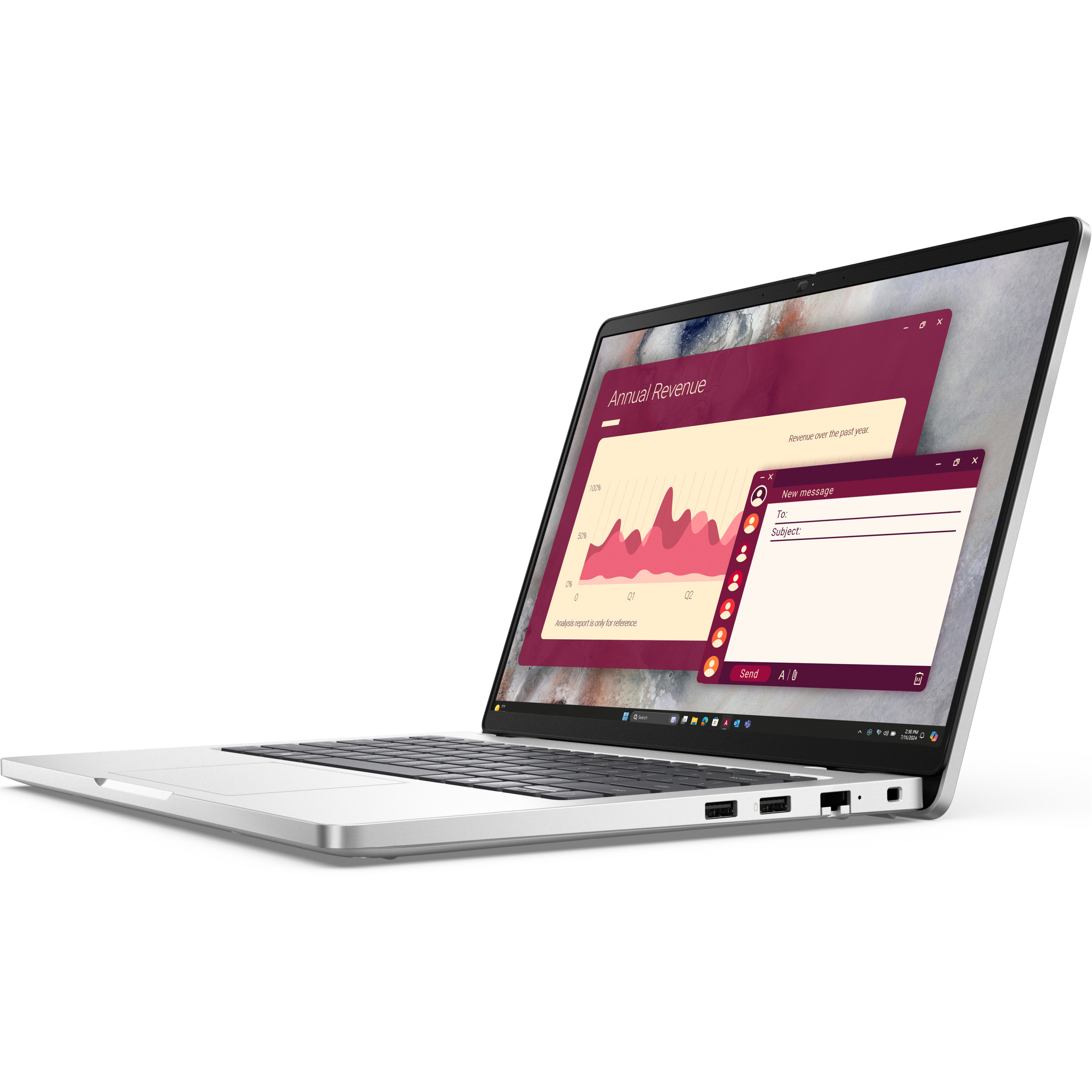 Laptop DELL Pro 14 PC14250 U7-255U (14" FHD, Intel i7, 16GB RAM, 512GB SSD, Intel Iris Xe, Windows 10, hrvatska tipkovnica, srebrna) – internacionalna non HR tipkovnica-2
