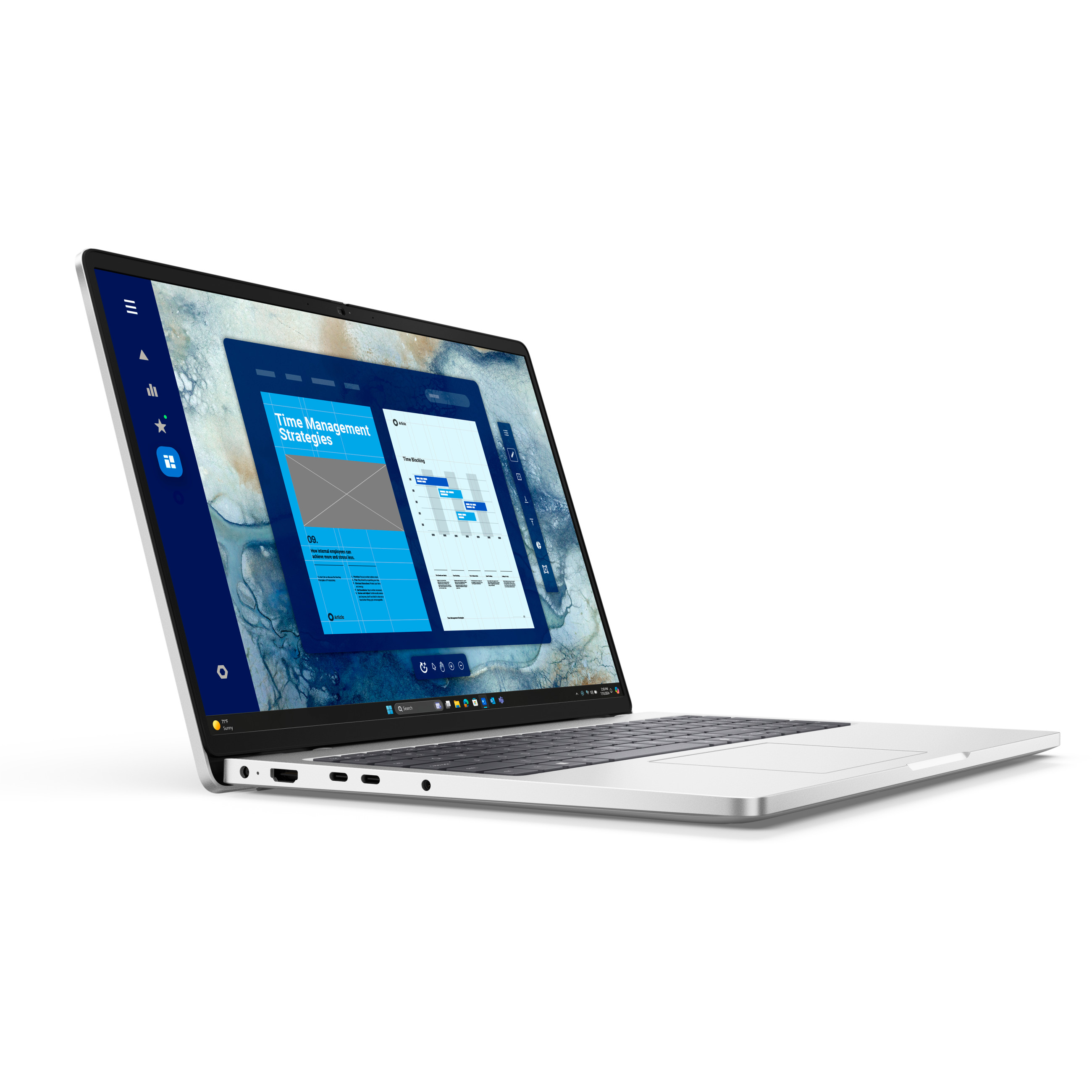 Laptop DELL Pro 16 PC16250 U5-235U (16" ekran, 1920x1200, Intel Core i5, 16GB RAM, 512GB SSD, Intel Iris Xe, Windows 11, hrvatska tipkovnica, srebrna boja) – internacionalna non HR tipkovnica-1