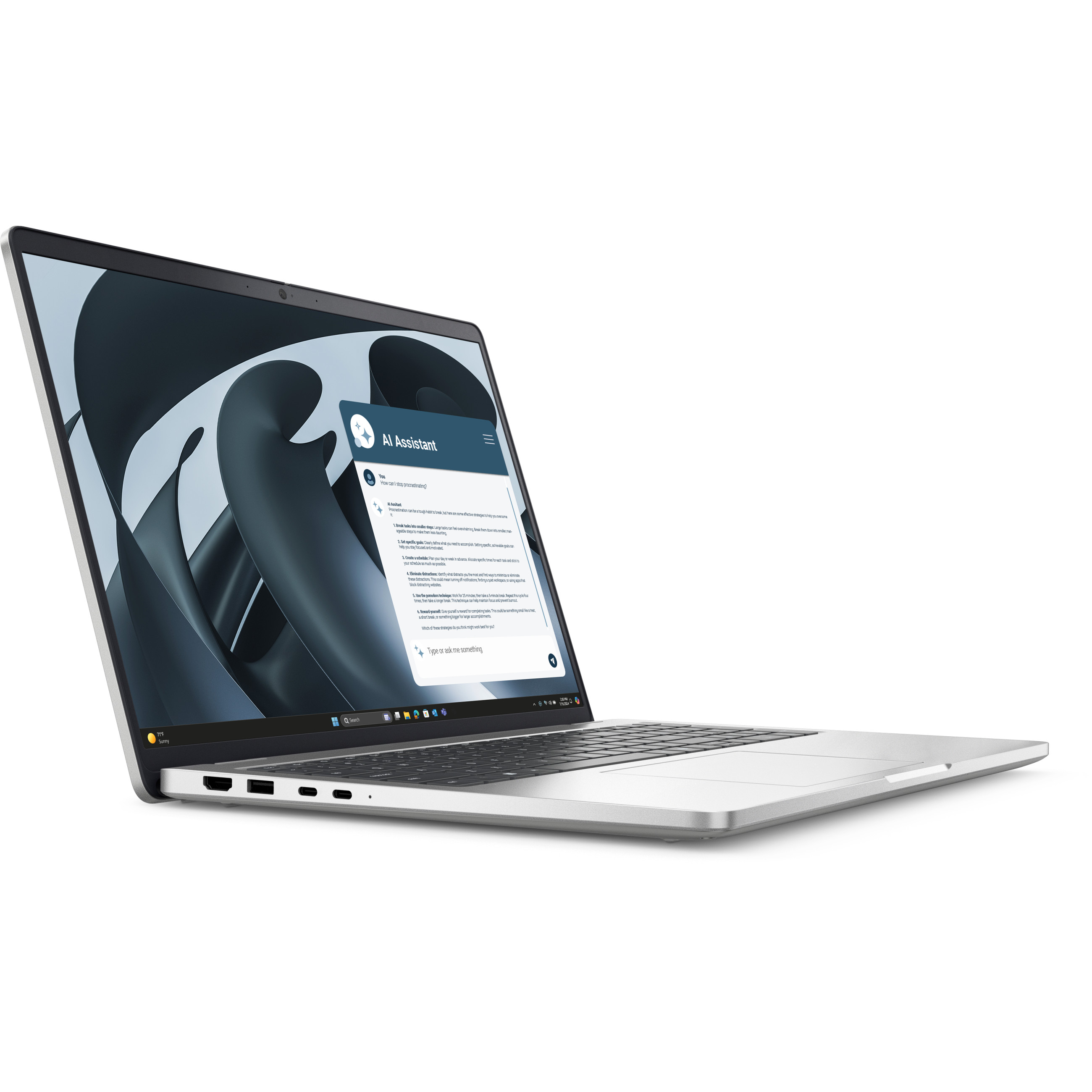 Laptop DELL Pro 16 Plus PB16255 (16" FHD, AMD Ryzen 5, 16GB RAM, 512GB SSD, AMD Radeon, Windows 11, hrvatska tipkovnica, srebrna boja) – internacionalna non HR tipkovnica-1