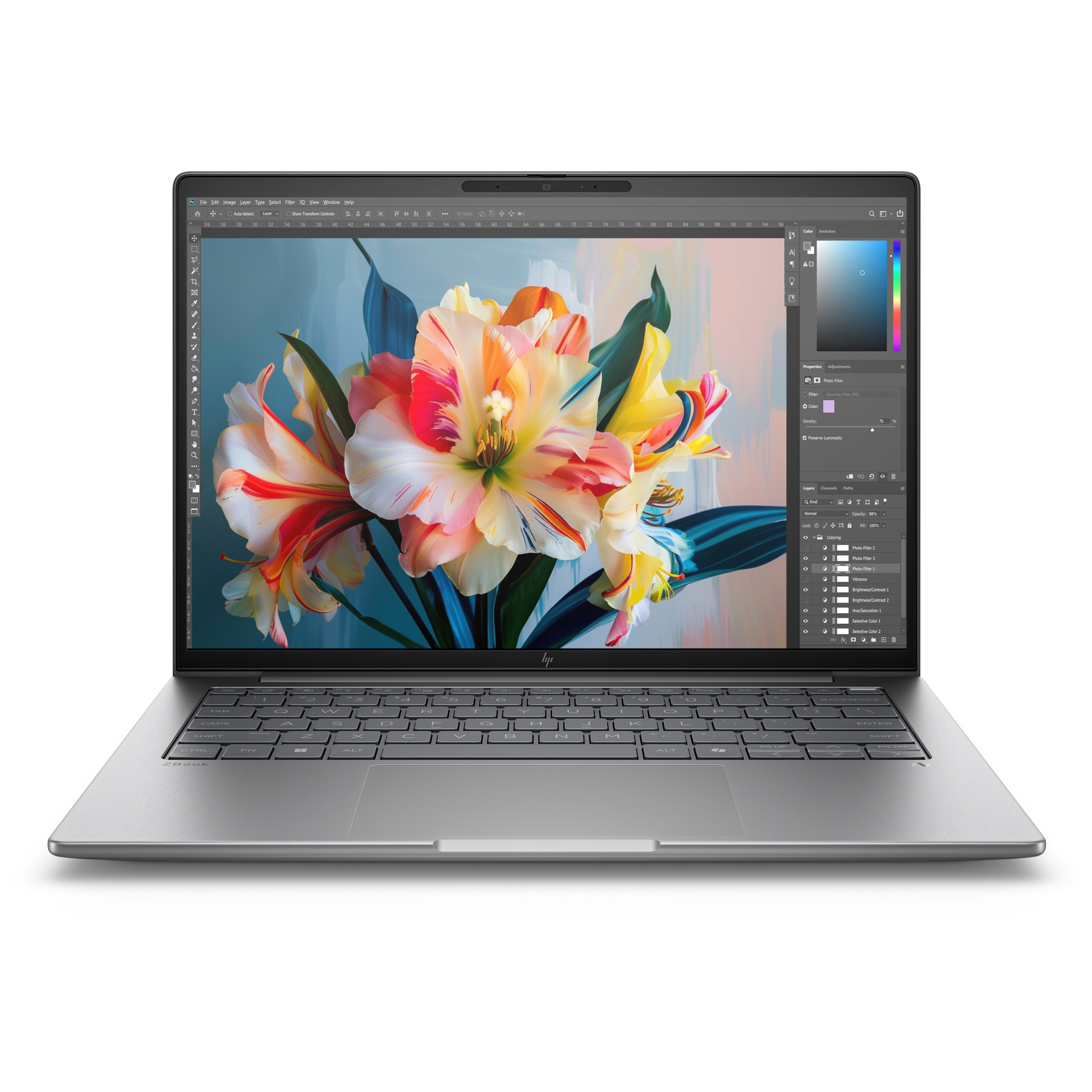 Laptop HP ZBook 8 G1i (35.56 cm, 2.5K, Intel Core Ultra 7 265H, 64GB RAM, 1TB SSD, Windows 11 Pro)