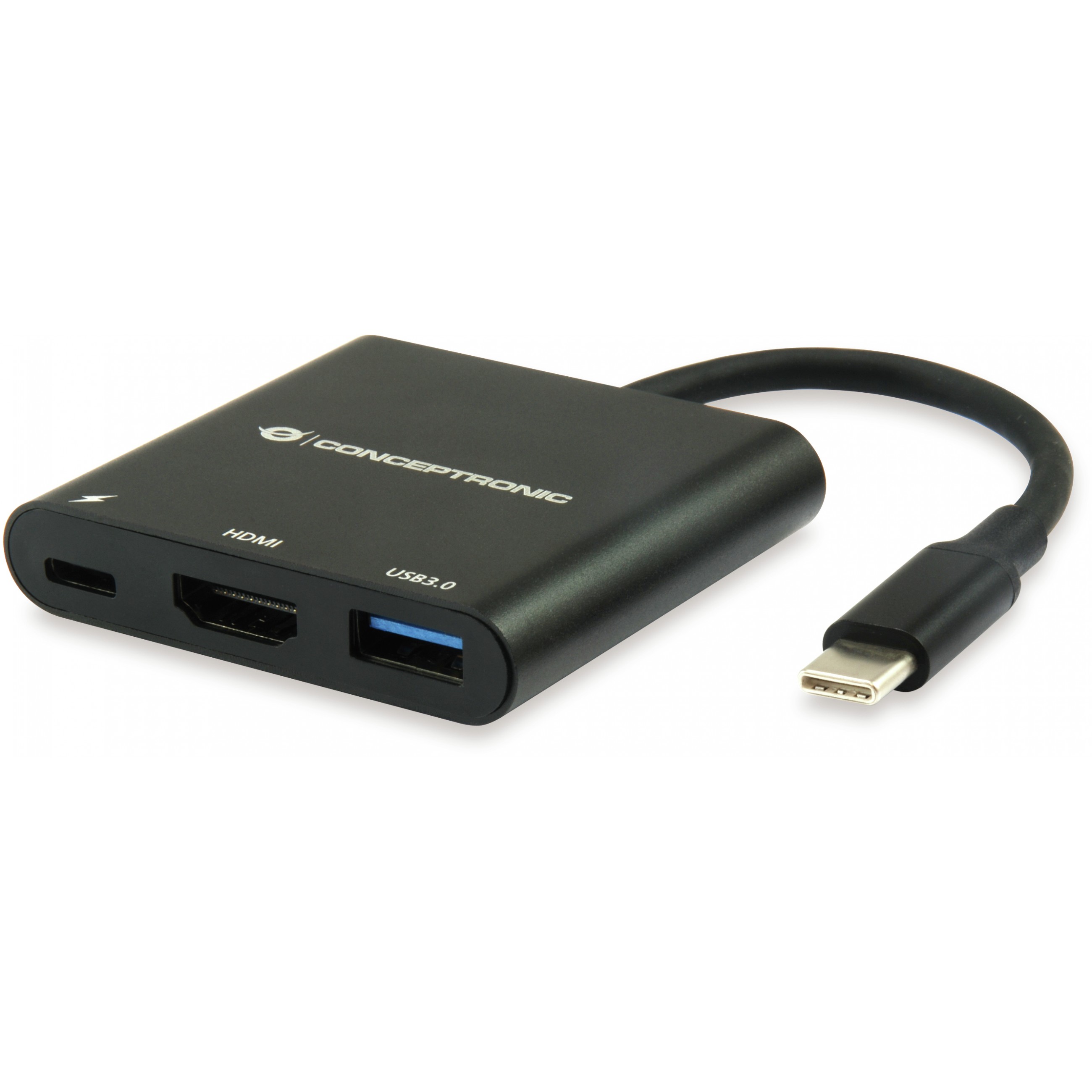 Adapter CONCEPTRONIC 3-1 Dock USB-C->HDMI/USB-A/60WPD 15cm sw-0