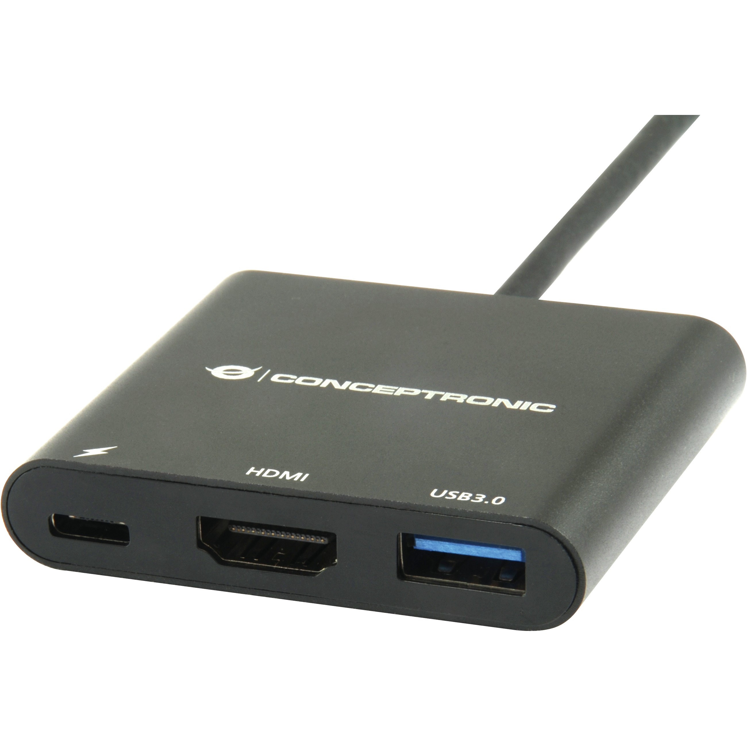 Adapter CONCEPTRONIC 3-1 Dock USB-C->HDMI/USB-A/60WPD 15cm sw-1