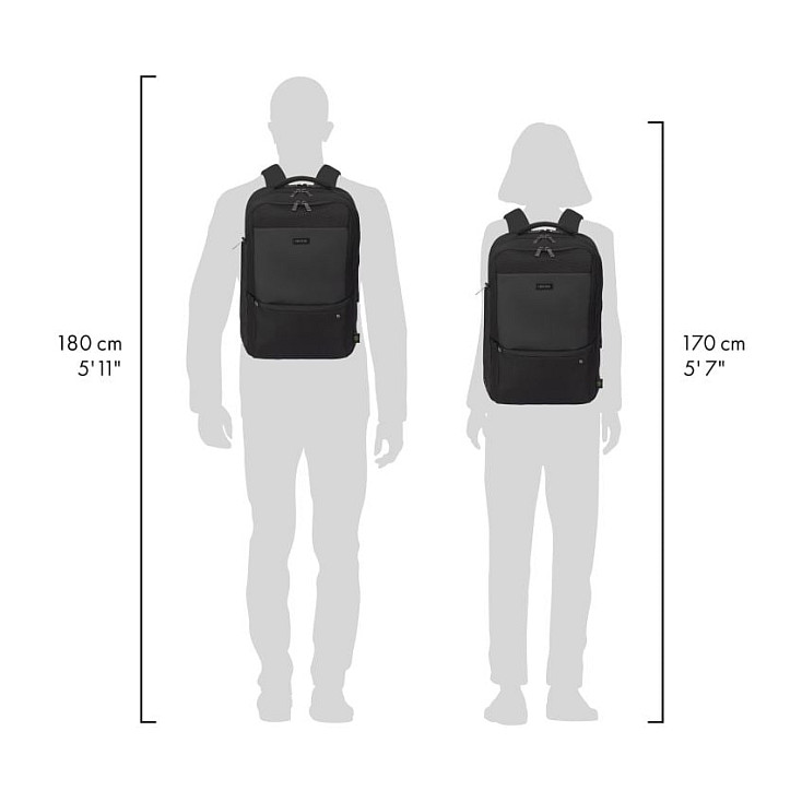 Ruksak DICOTA FIVE (za prijenosnike 15-17.3", crna boja)-20