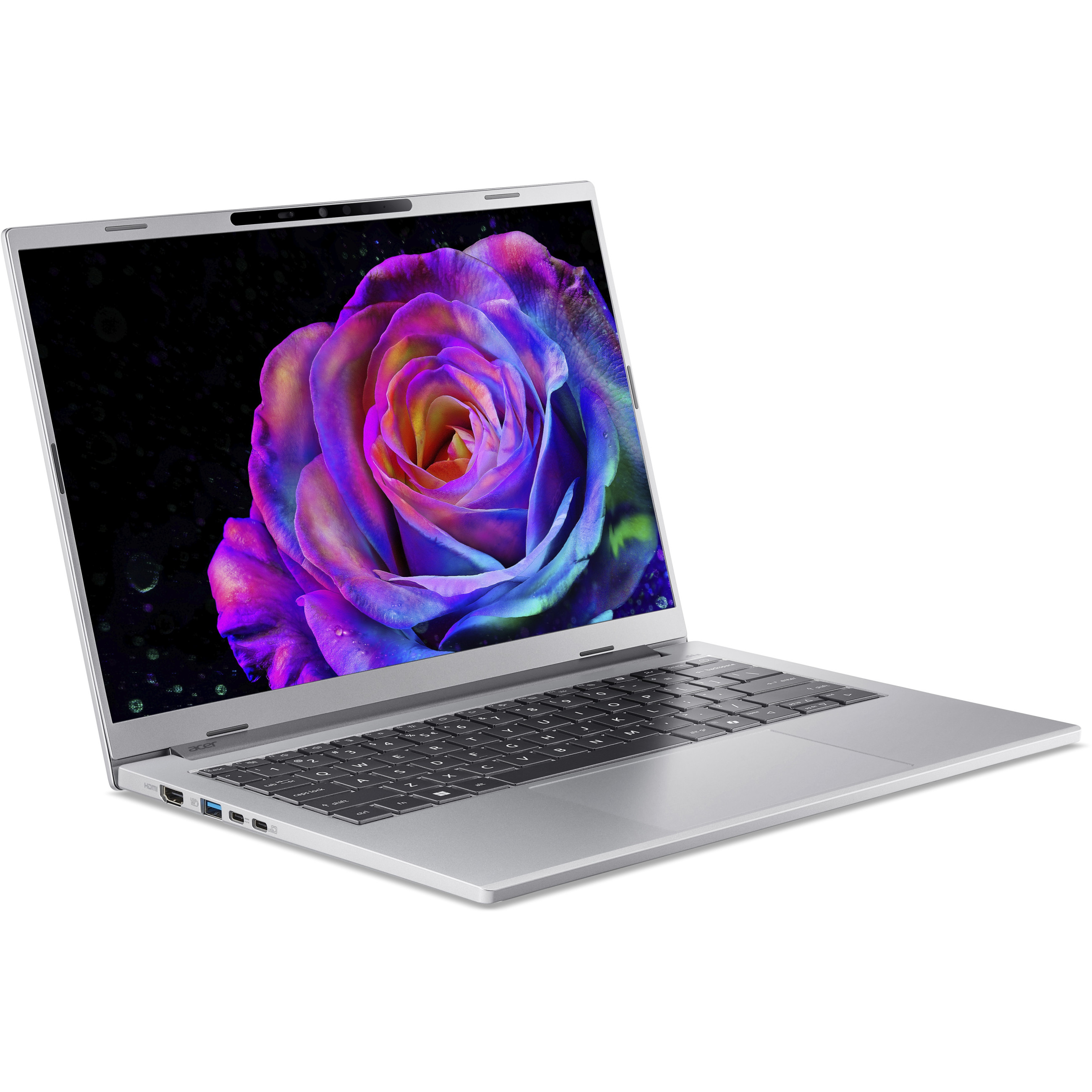 Laptop ACER Aspire 14 AI OLED 14" Ryzen AI5 330 (14" OLED, 1920x1200, Ryzen 5 3300U, 16GB RAM, 1TB SSD, Windows 11 Home, hrvatska tipkovnica, srebrna) – internacionalna non HR tipkovnica-1