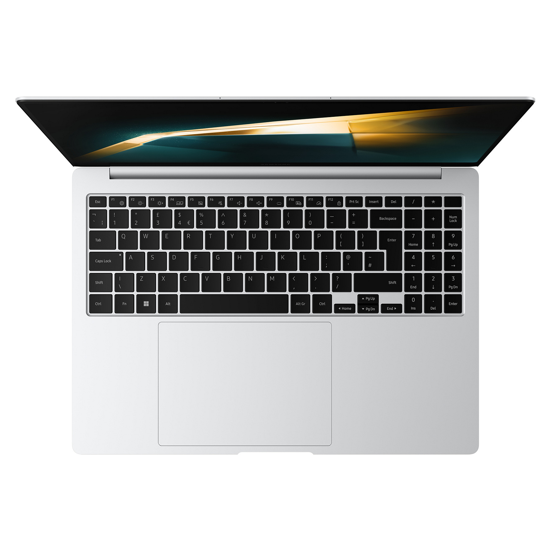 Laptop SAMSUNG Galaxy Book4 Pro (16", AMOLED, WQXGA+, Touch, 120Hz, Intel Core Ultra 7 155H, 32GB, 512GB SSD, Intel Arc Graphics, Windows 11 Pro, Non-HR tipkovnica, Platinum Silver)-1