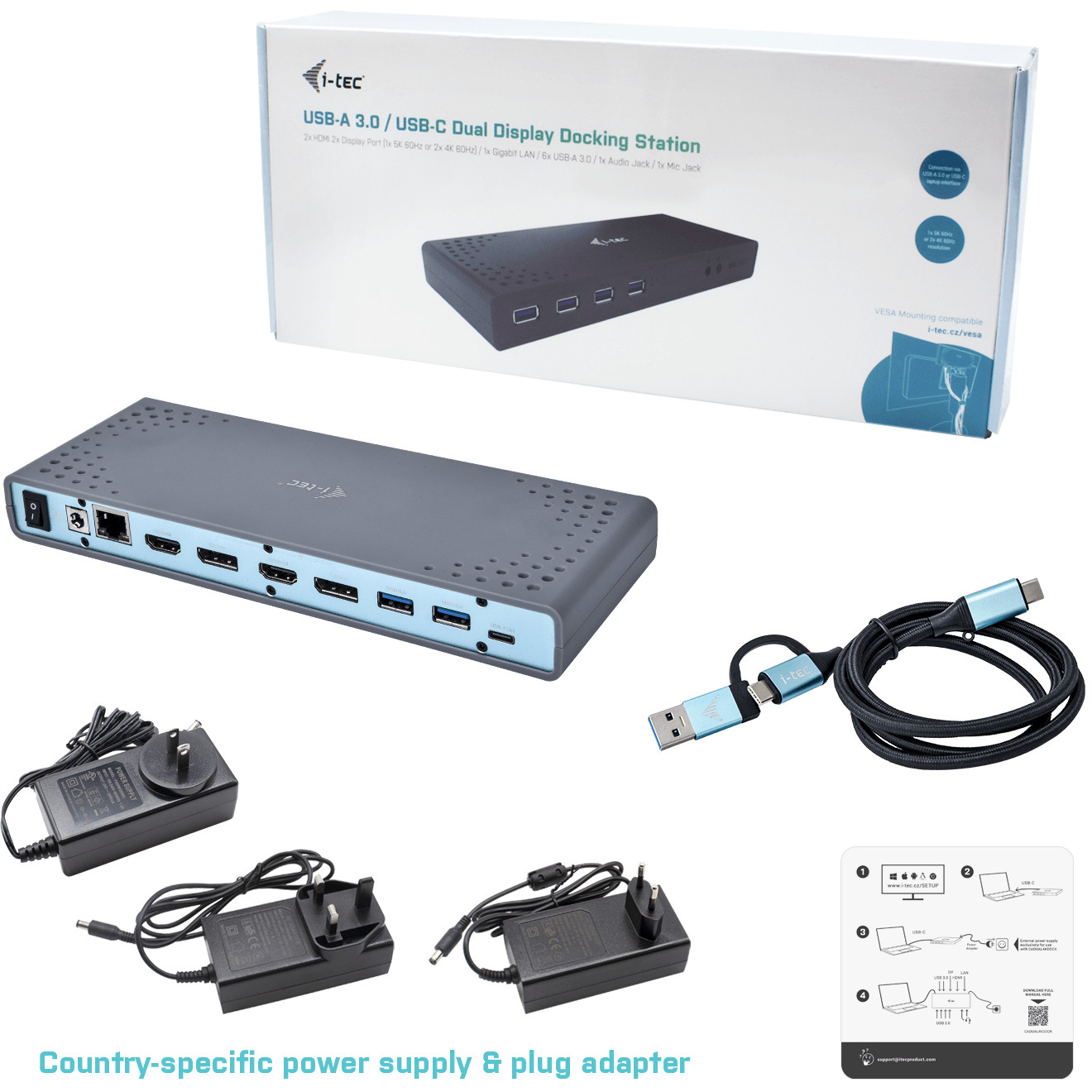 Docking Station I-TEC D I-Tec USB 3.0 / USB-C 5K Universal Dual-12