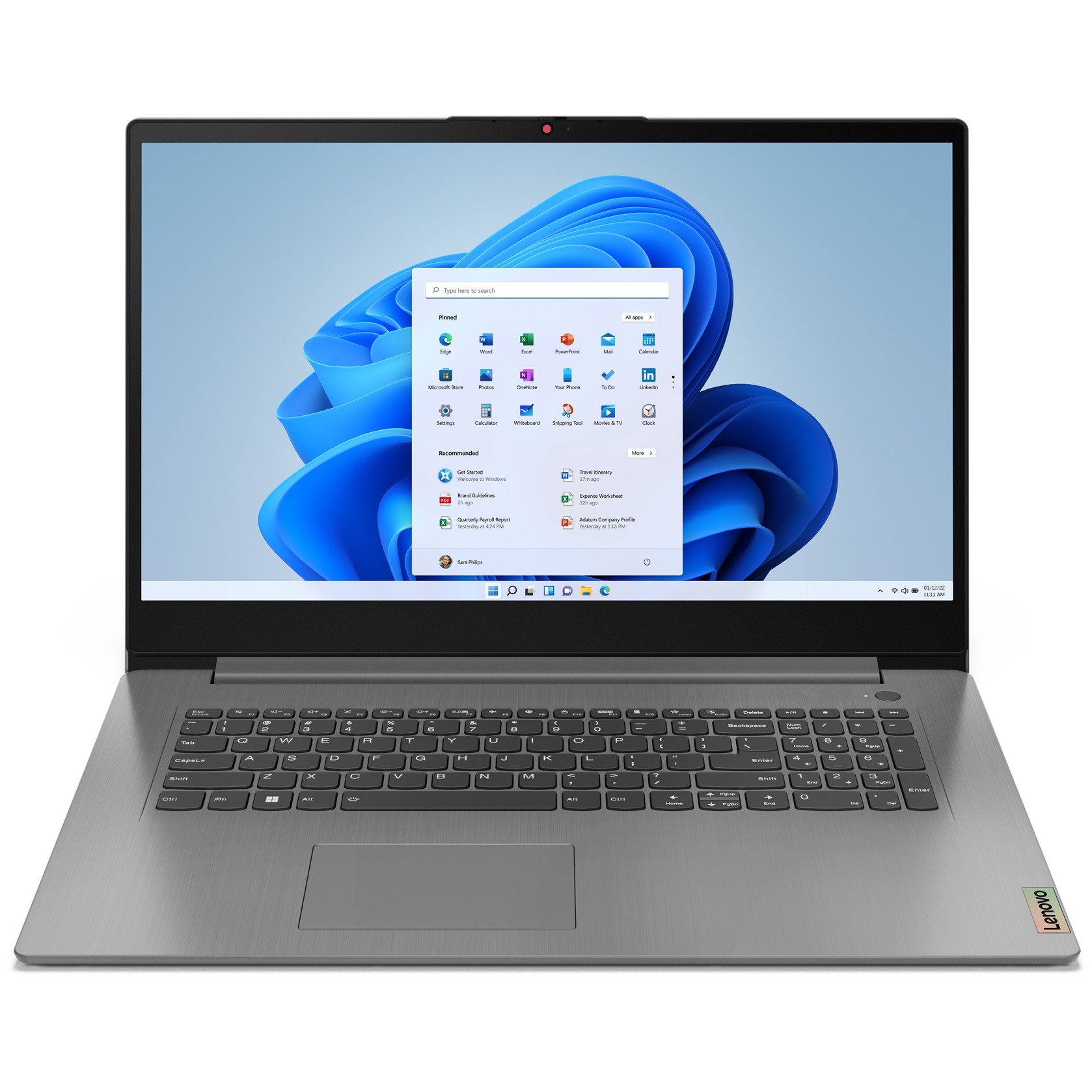 Laptop LENOVO IdeaPad 3 17ABA7 (17.3" FHD, AMD Ryzen 5 5625U, 16GB RAM, 512GB SSD, Windows 11 Home) – Non-HR tipkovnica-0