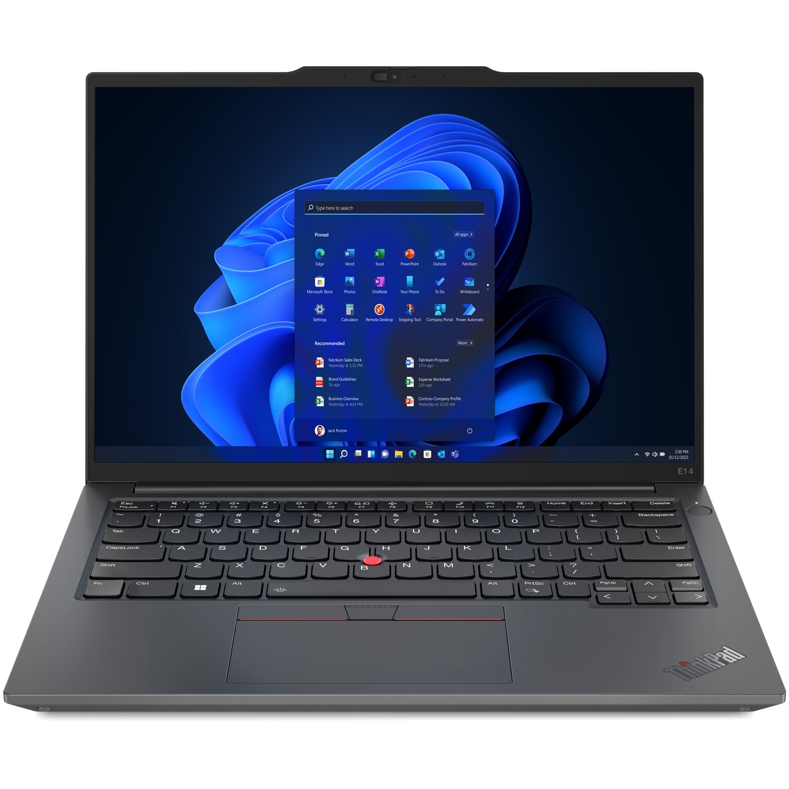 Laptop LENOVO ThinkPad E14 G5 21JR (14" FHD, RYZEN 5 7530U, 16GB RAM, 512GB SSD, Windows 11 Pro, crna) – internacionalna non HR tipkovnica-0