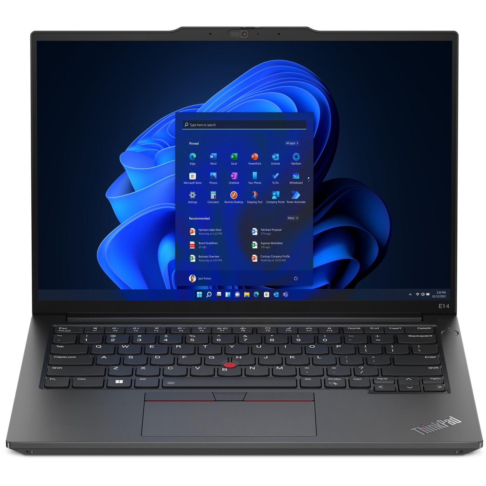 Laptop LENOVO ThinkPad E14 G5 21JR (14" FHD, RYZEN 5 7530U, 16GB RAM, 512GB SSD, Windows 11 Pro, crna) – internacionalna non HR tipkovnica-3