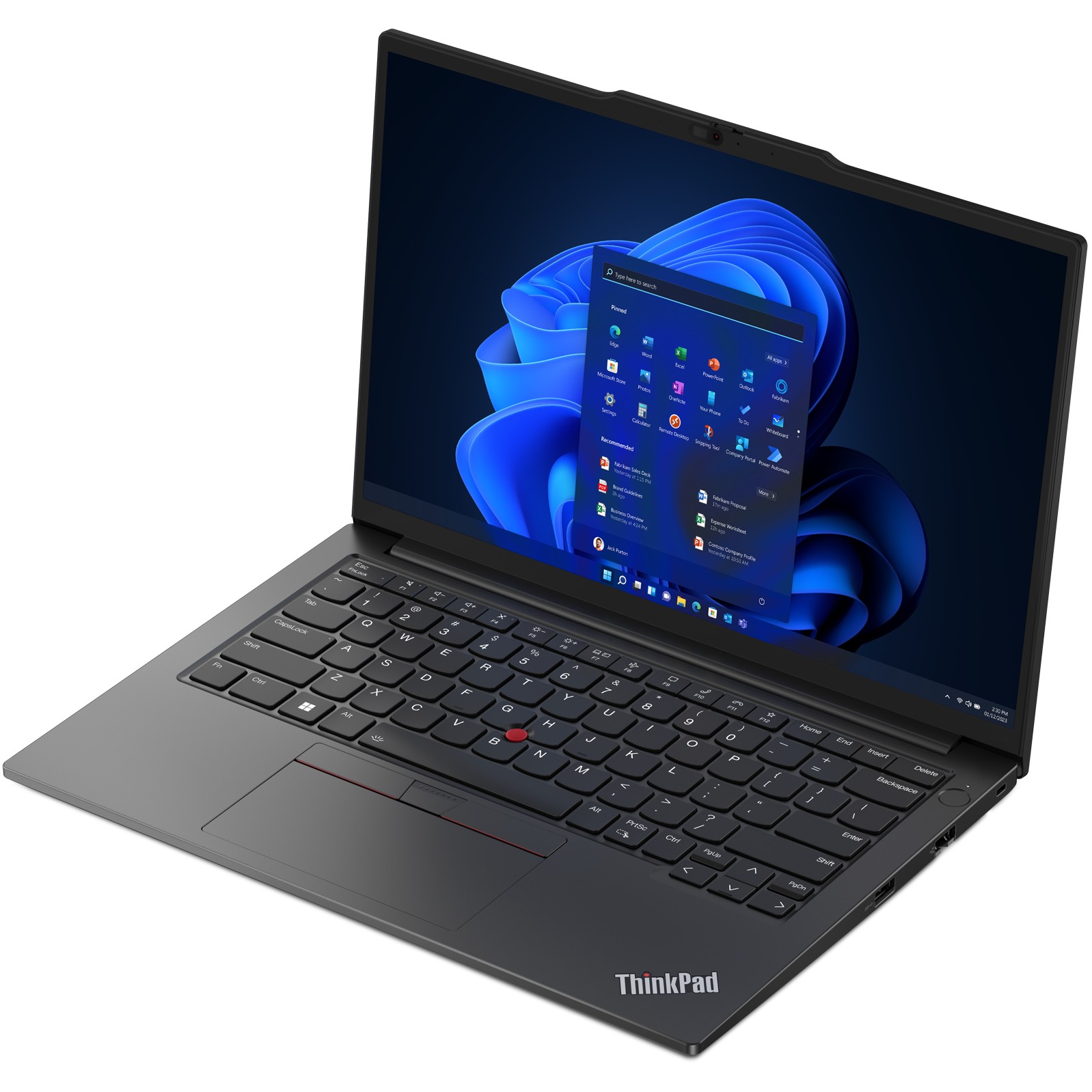 Laptop LENOVO ThinkPad E14 G5 21JR (14" FHD, RYZEN 5 7530U, 16GB RAM, 512GB SSD, Windows 11 Pro, crna) – internacionalna non HR tipkovnica-4