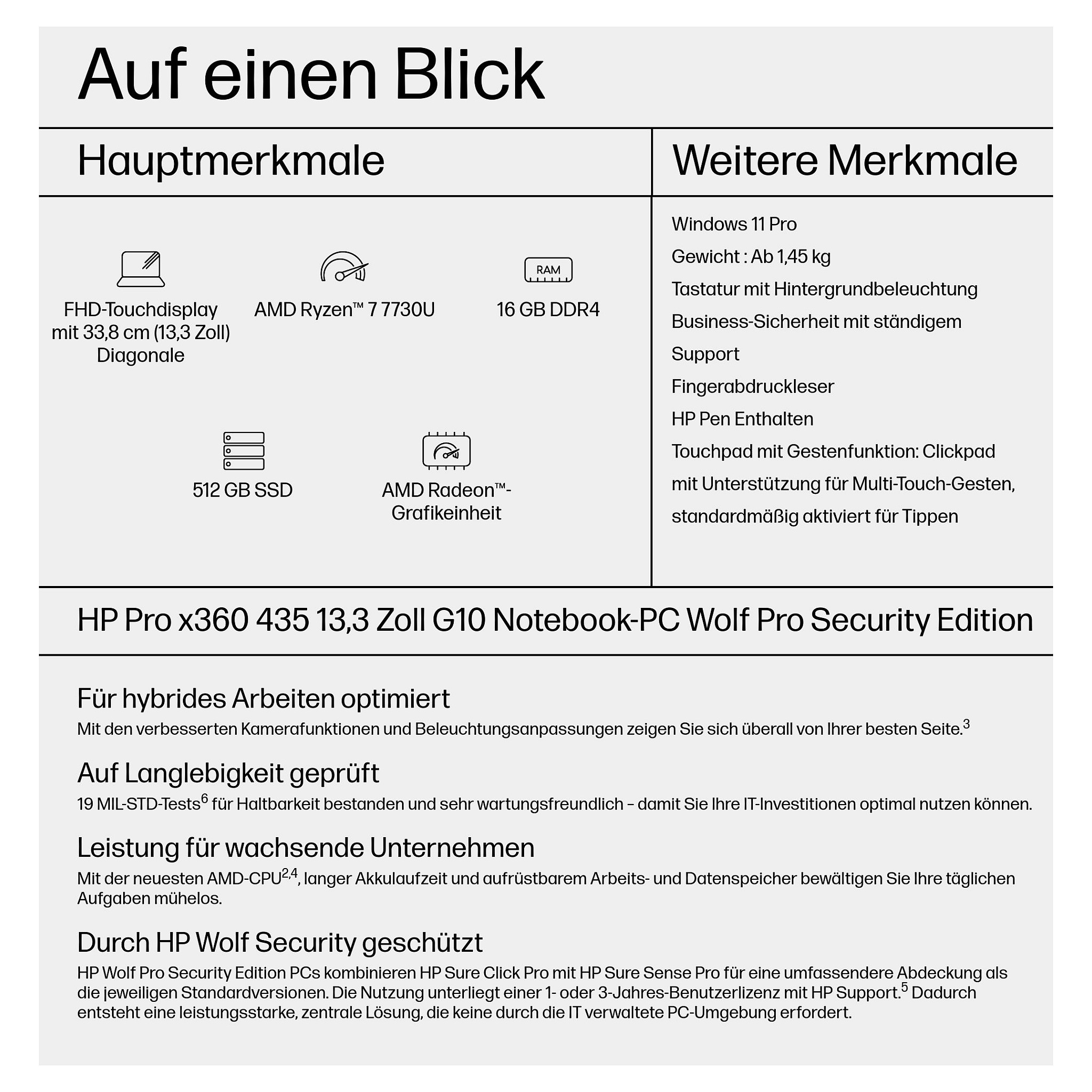 Laptop HP Pro x360 435 G10 (13,3" FHD, AMD Ryzen 7 7730U, 16GB RAM, 512GB SSD, Wi-Fi 6E, Windows 11 Pro) – internacionalna non HR tipkovnica-14