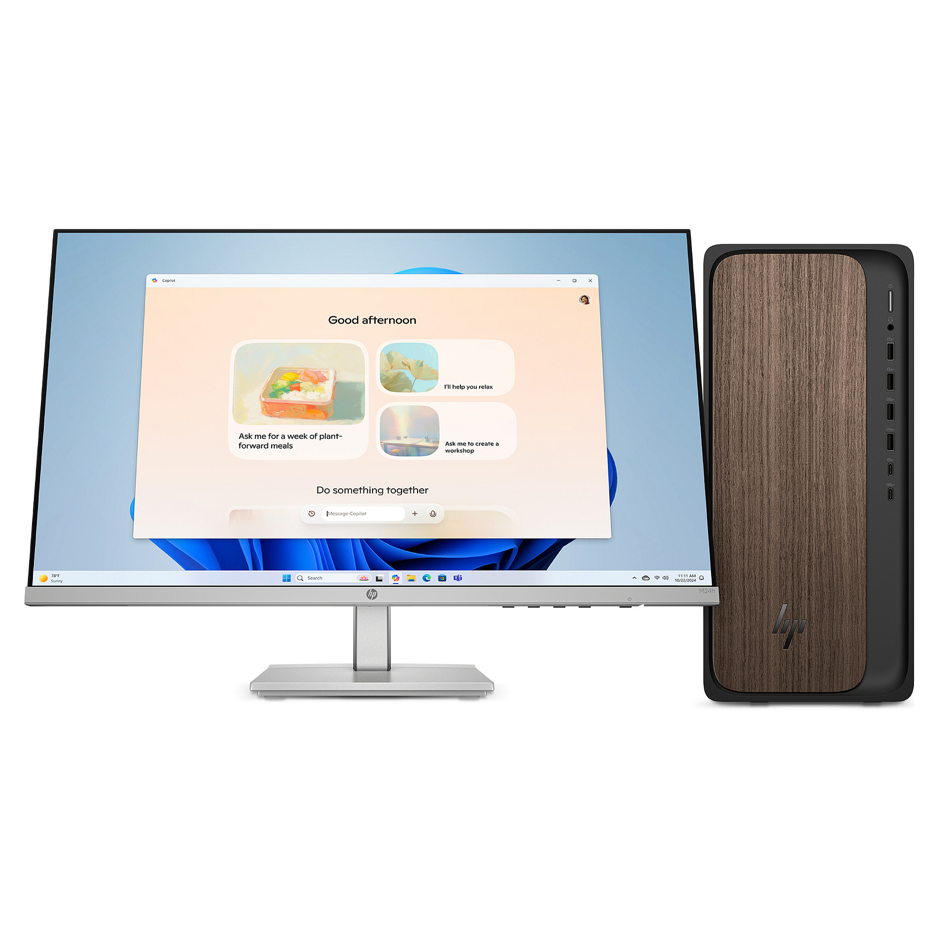 Stolno računalo HP OmniDesk Desktop AI M03-0475ng (Intel Core Ultra 7 265, 16GB, 1TB SSD, Win11 Home, Dark Wood)-6