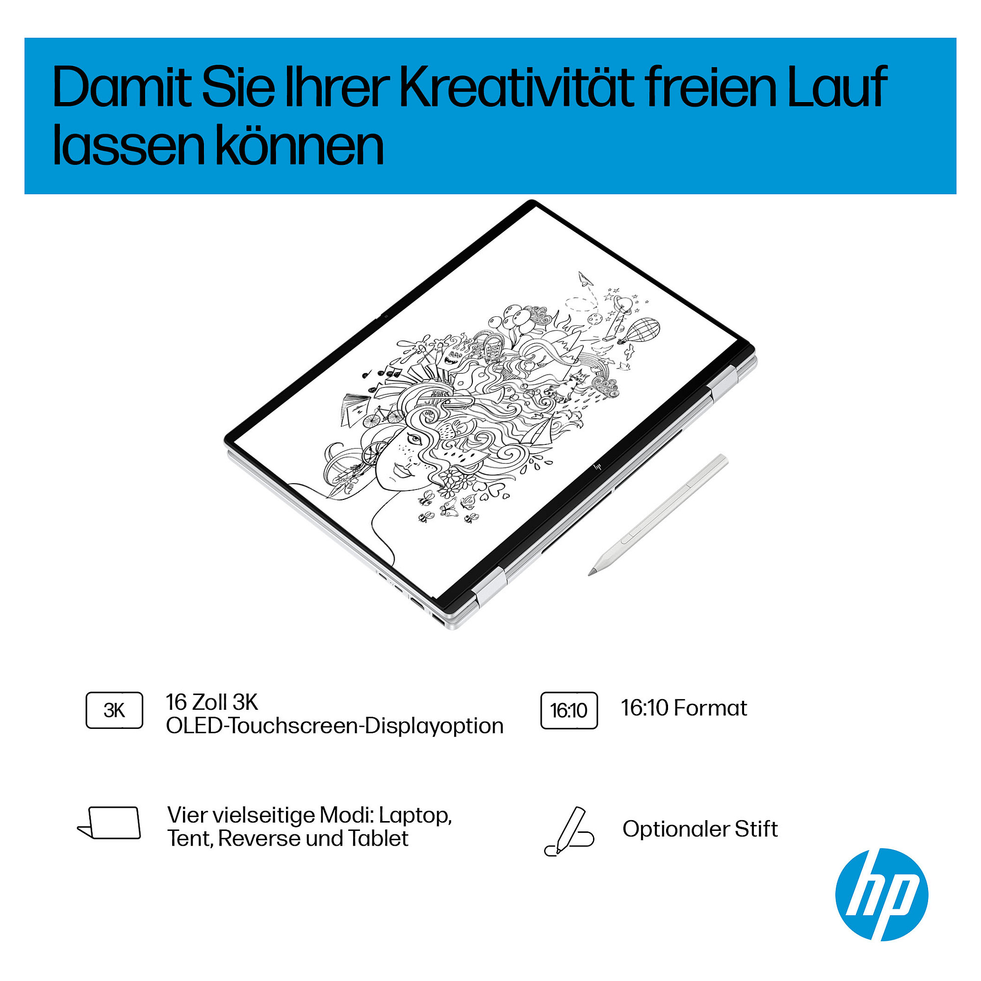 Laptop HP OMNIBOOK X FLIP 16" (16" 3k, Core Ultra 5, 16GB, 512GB SSD, Windows 11 Home) – internacionalna non HR tipkovnica-16
