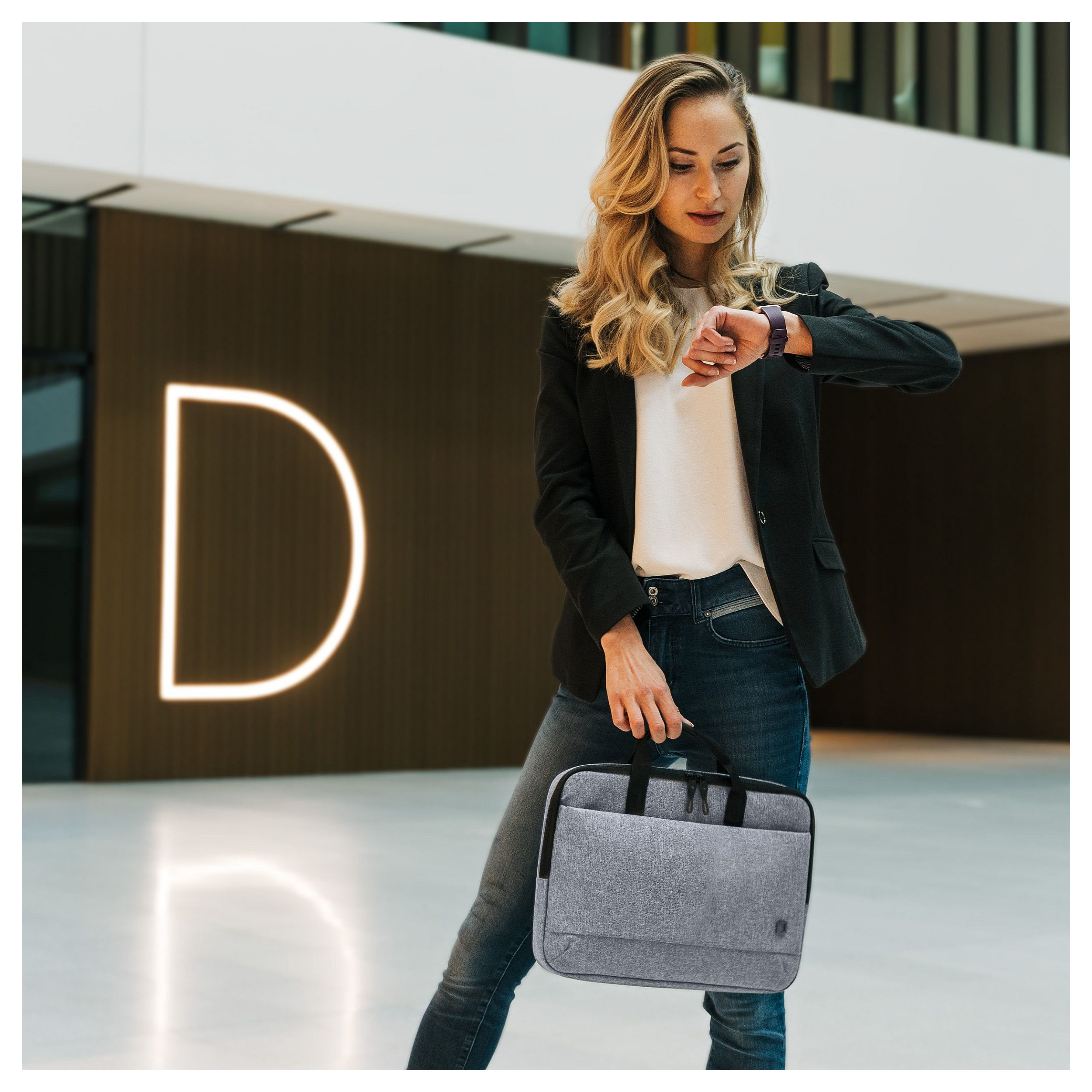 Torba za laptop DICOTA Eco Slim Case MOTION 14-15.6" Blue Denim (PET materijal, podstavljena)-7