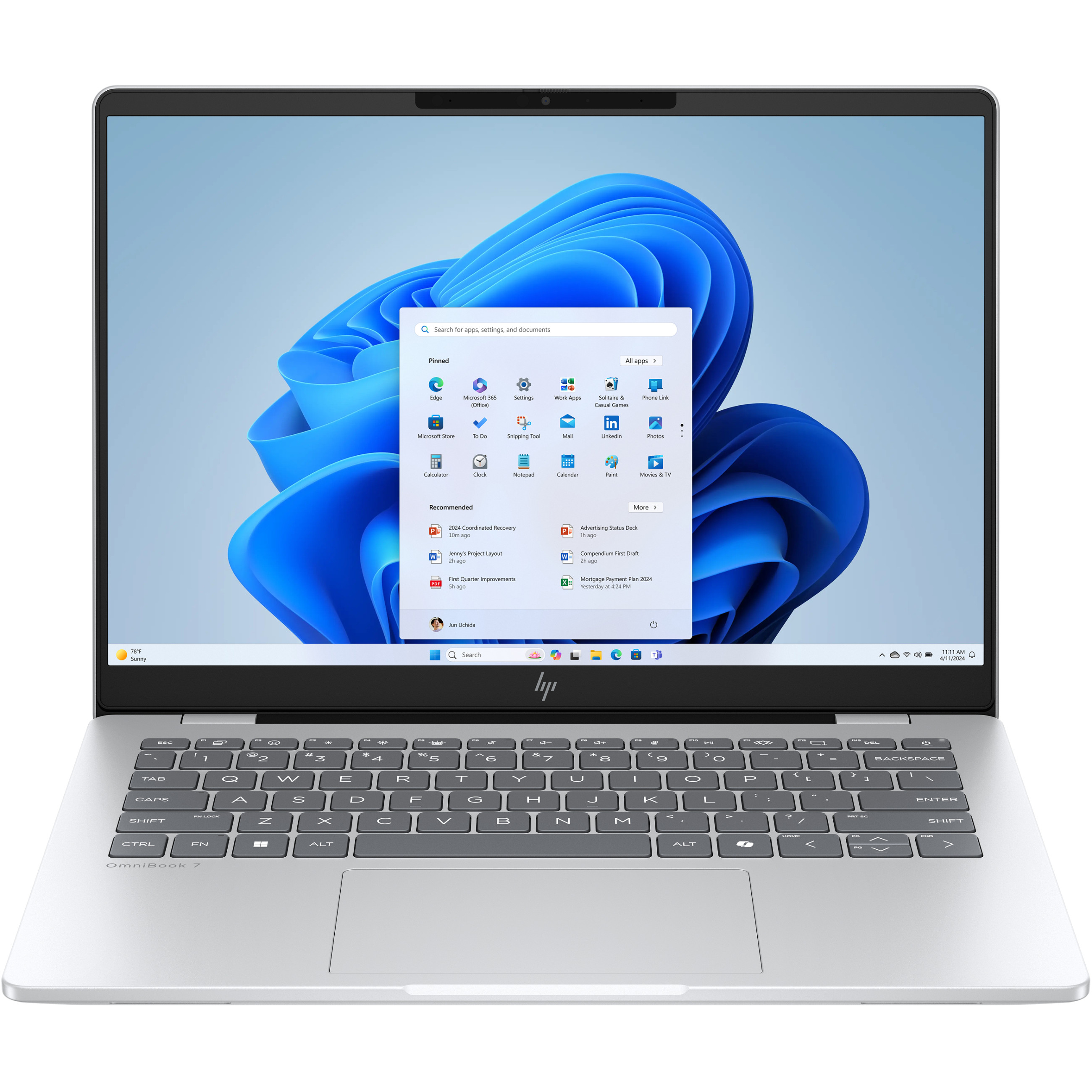 Laptop HP OmniBook 7 AI 14" 2k Core Ultra 7 255U (14" 2K, Core Ultra 7, 16GB RAM, 512GB SSD, Windows 11 Home) – internacionalna non HR tipkovnica
