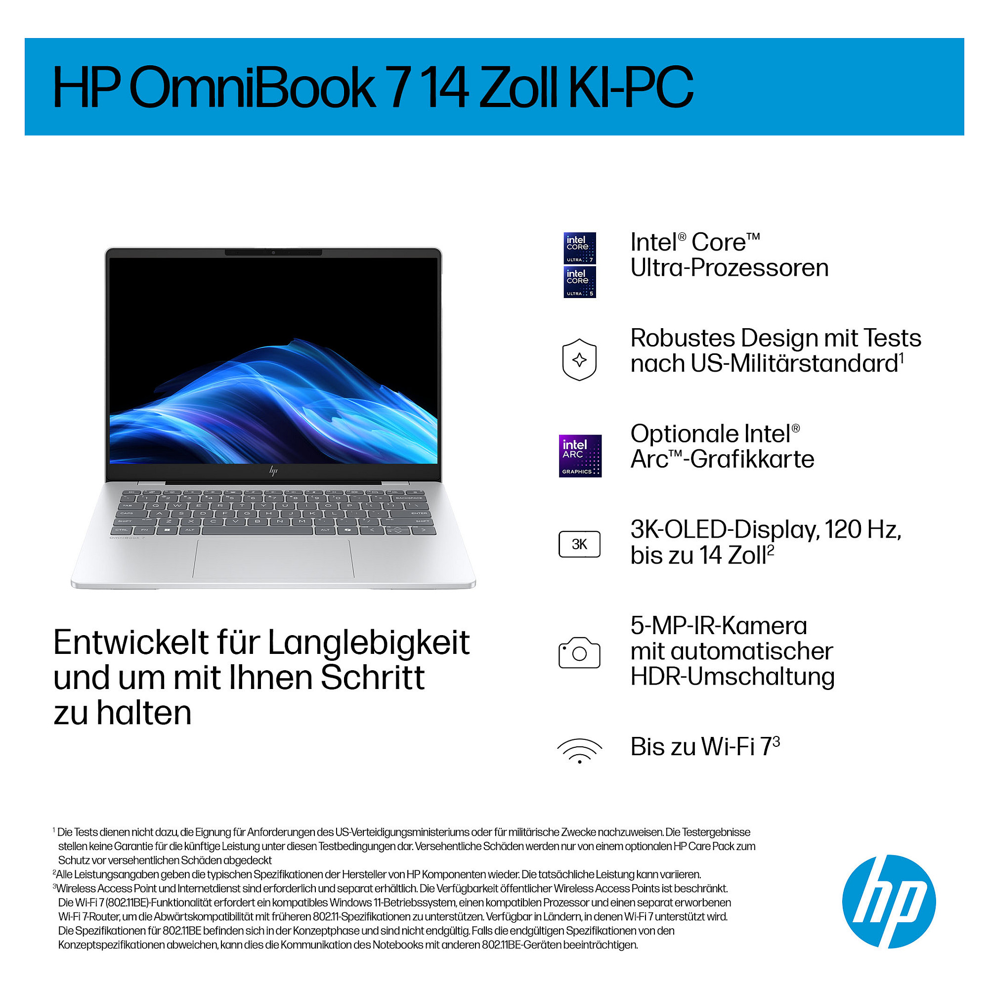 Laptop HP OmniBook 7 AI 14" 2k Core Ultra 7 255U (14" 2K, Core Ultra 7, 16GB RAM, 512GB SSD, Windows 11 Home) – internacionalna non HR tipkovnica-15