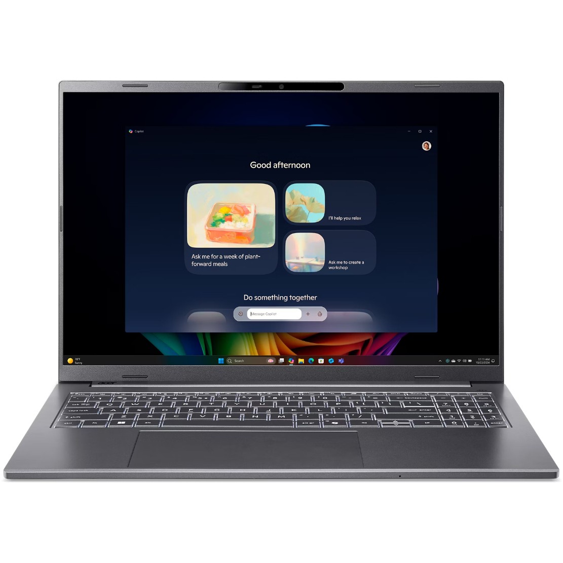 Laptop ACER Aspire 16 AI OLED A16-52M-5565 (16" WUXGA+ OLED, Core Ultra 5, 16GB RAM, 1TB SSD, Windows 11, hrvatska tipkovnica) – internacionalna non HR tipkovnica