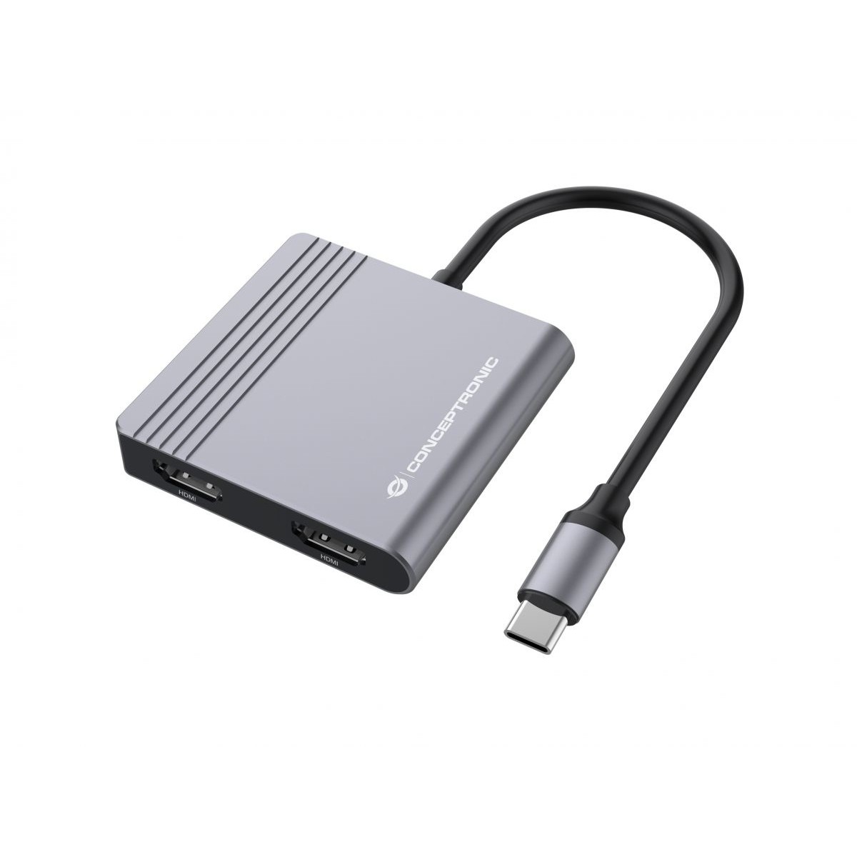 Dock CONCEPTRONIC 4-1 USB-C->2xHDMI/USB-A/100WPD 25cm-1