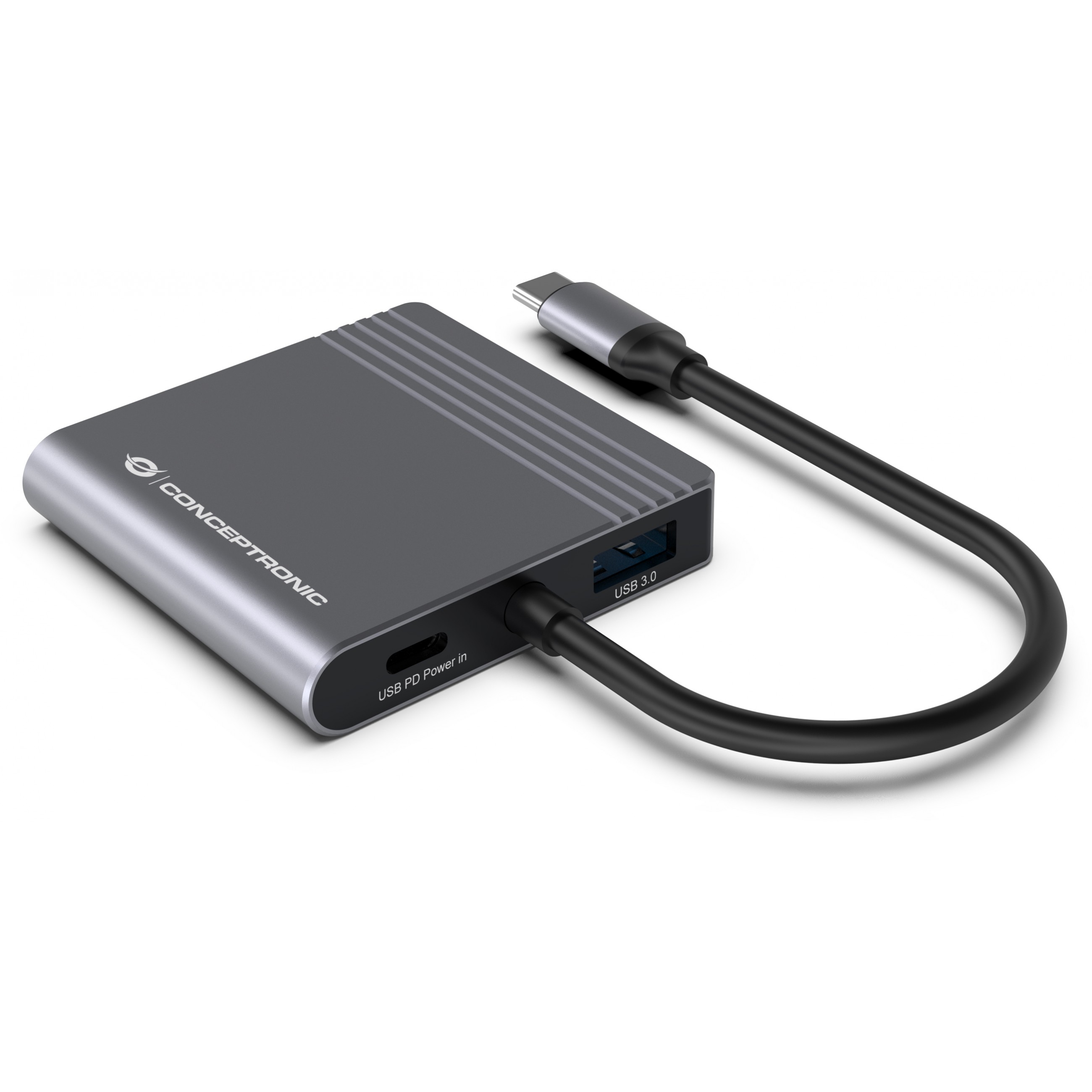 Dock CONCEPTRONIC 4-1 USB-C->2xHDMI/USB-A/100WPD 25cm-9