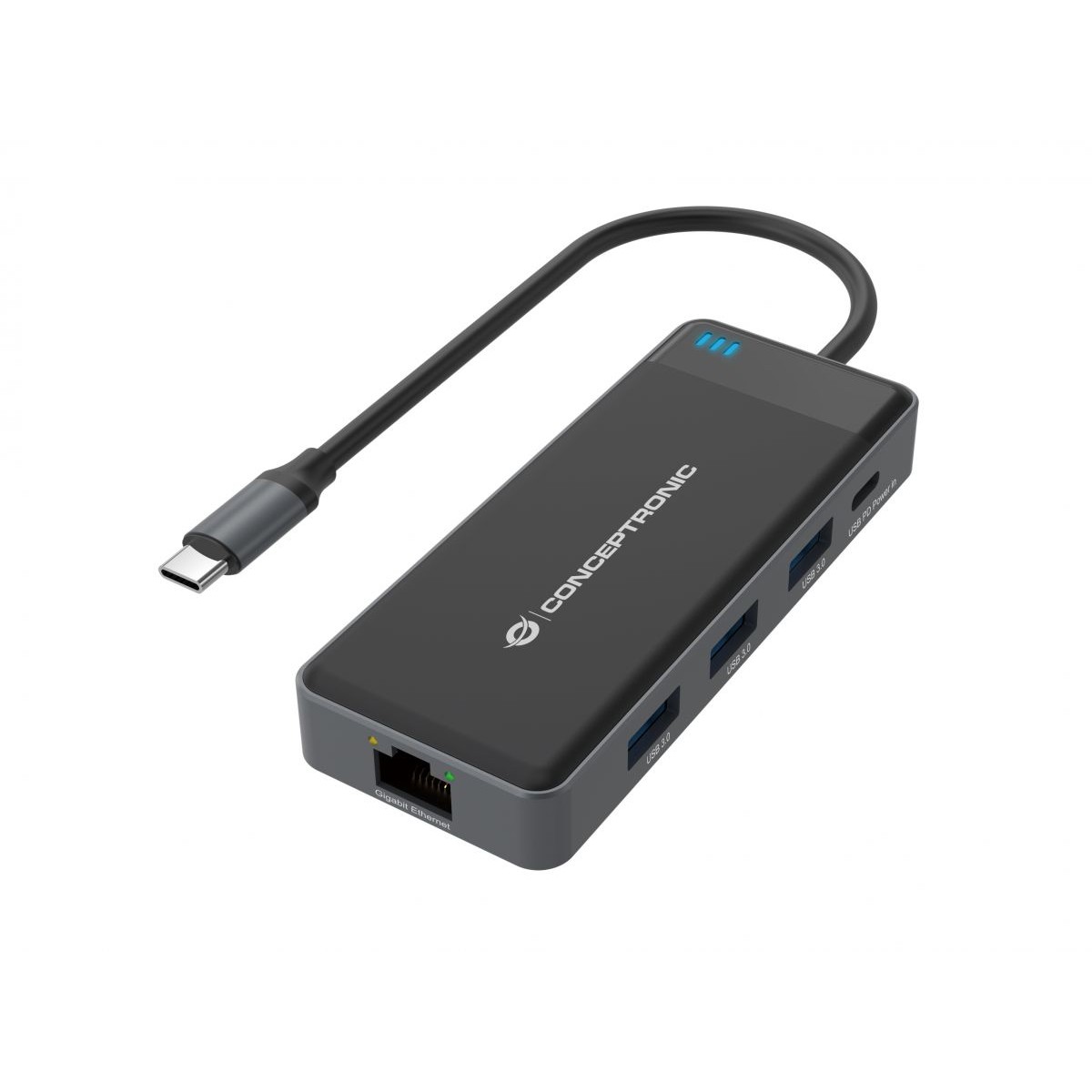 Dock CONCEPTRONIC 7-1 USB-C->2xHDMI/3xUSB-A/GbE/+ 25cm-1