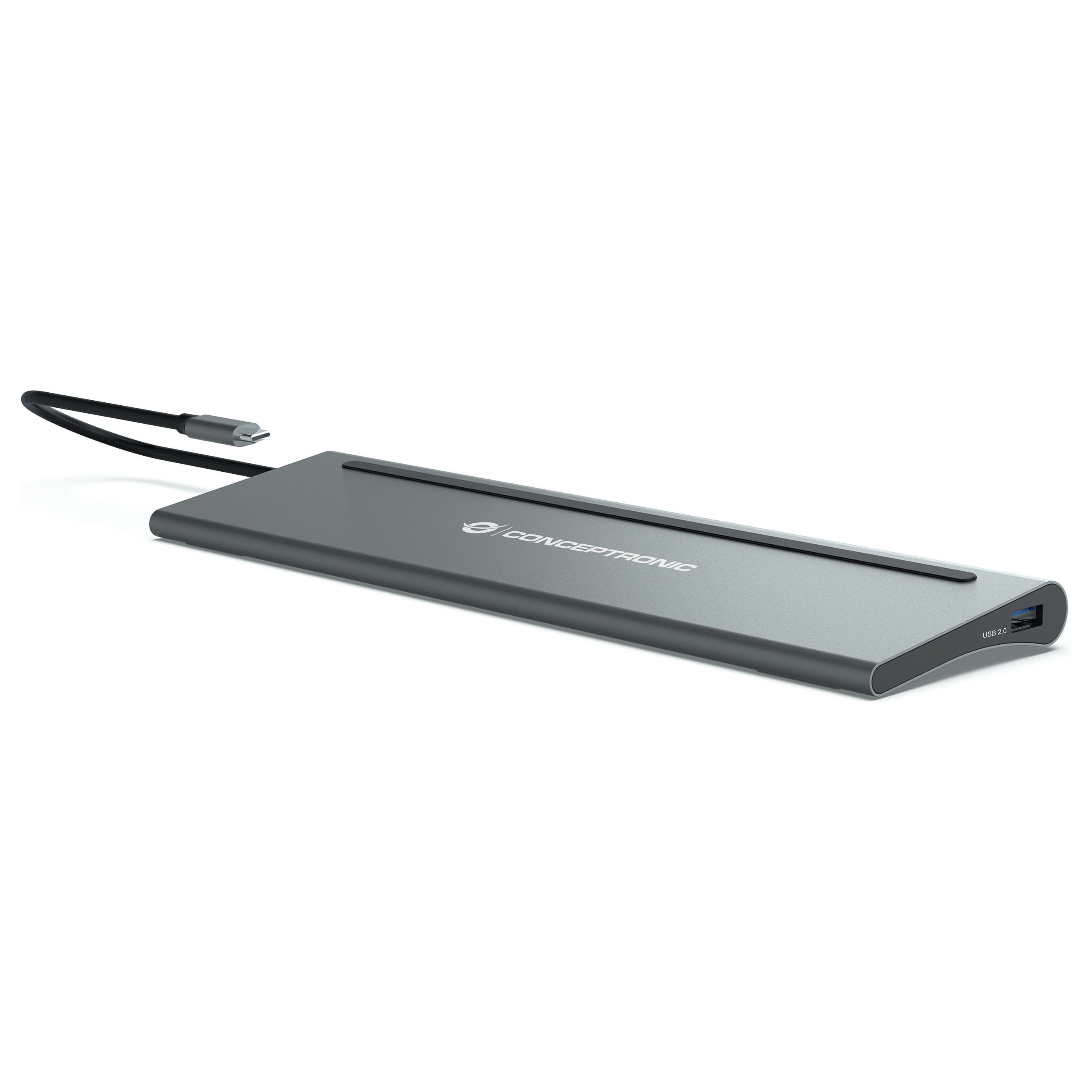 Dock CONCEPTRONIC 12-1 USB-C->2xHDMI/3xUSB-A/DP/+ 18cm-12