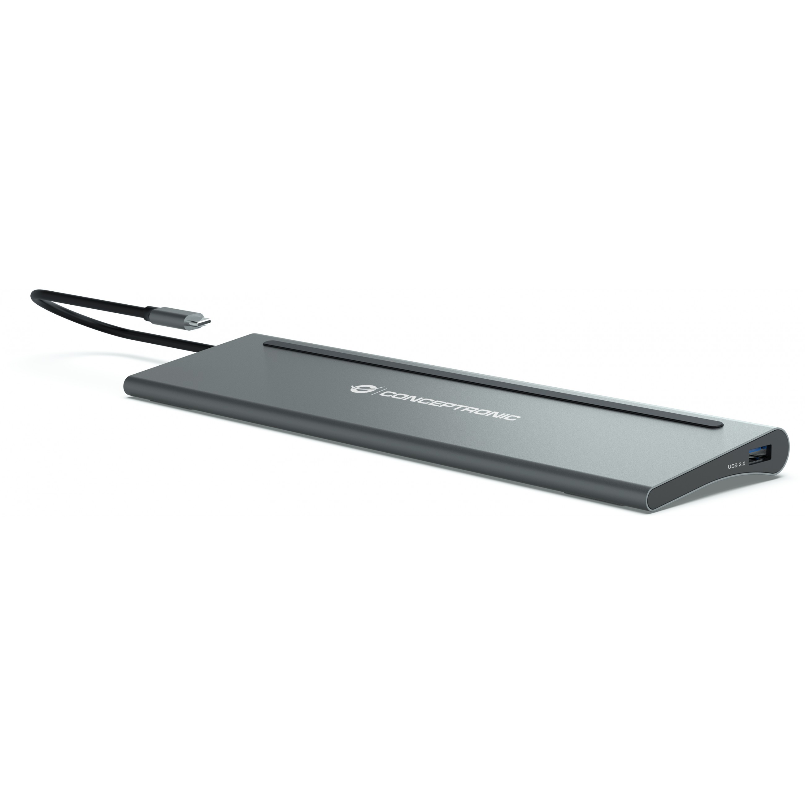 Dock CONCEPTRONIC 12-1 USB-C->2xHDMI/3xUSB-A/DP/+ 18cm-10
