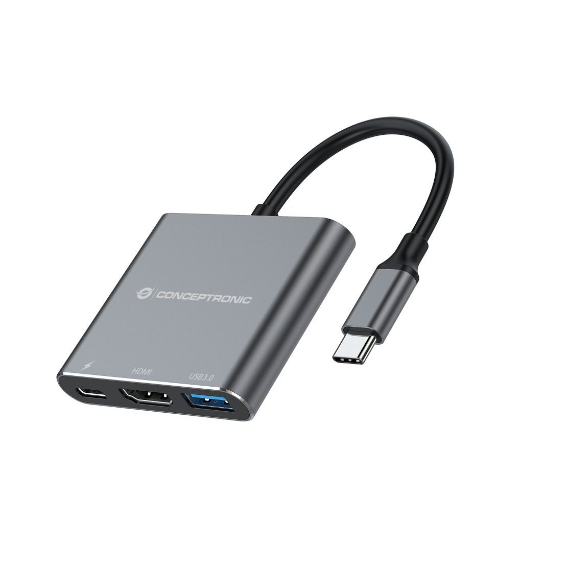 Adapter CONCEPTRONIC 3-1 Dock USB-C->HDMI/USB-A/100WPD 25cm-1