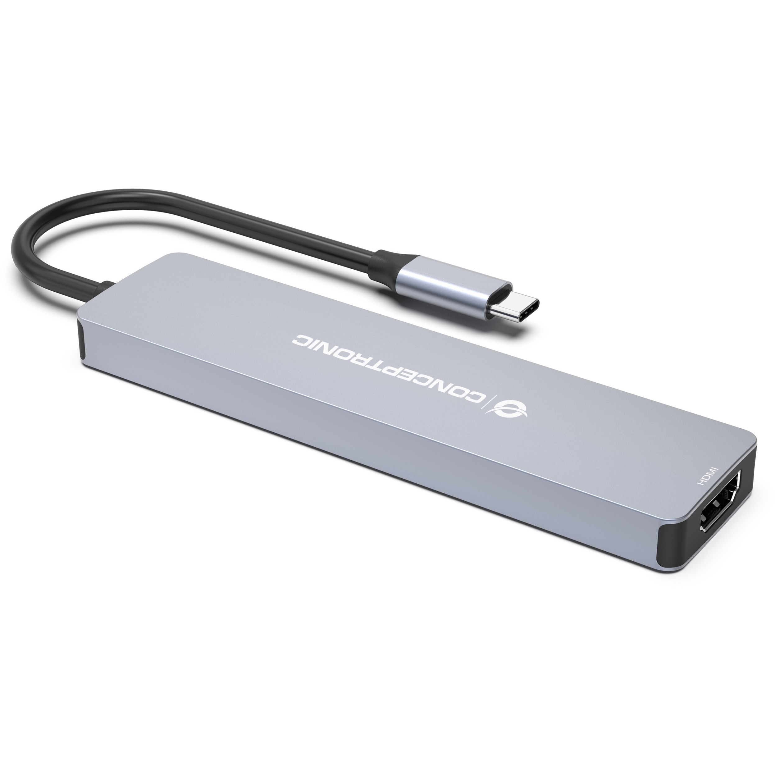 Dock CONCEPTRONIC 7-1 USB-C->HDMI/3xUSB-A/SD/TF/+ 25cm-5